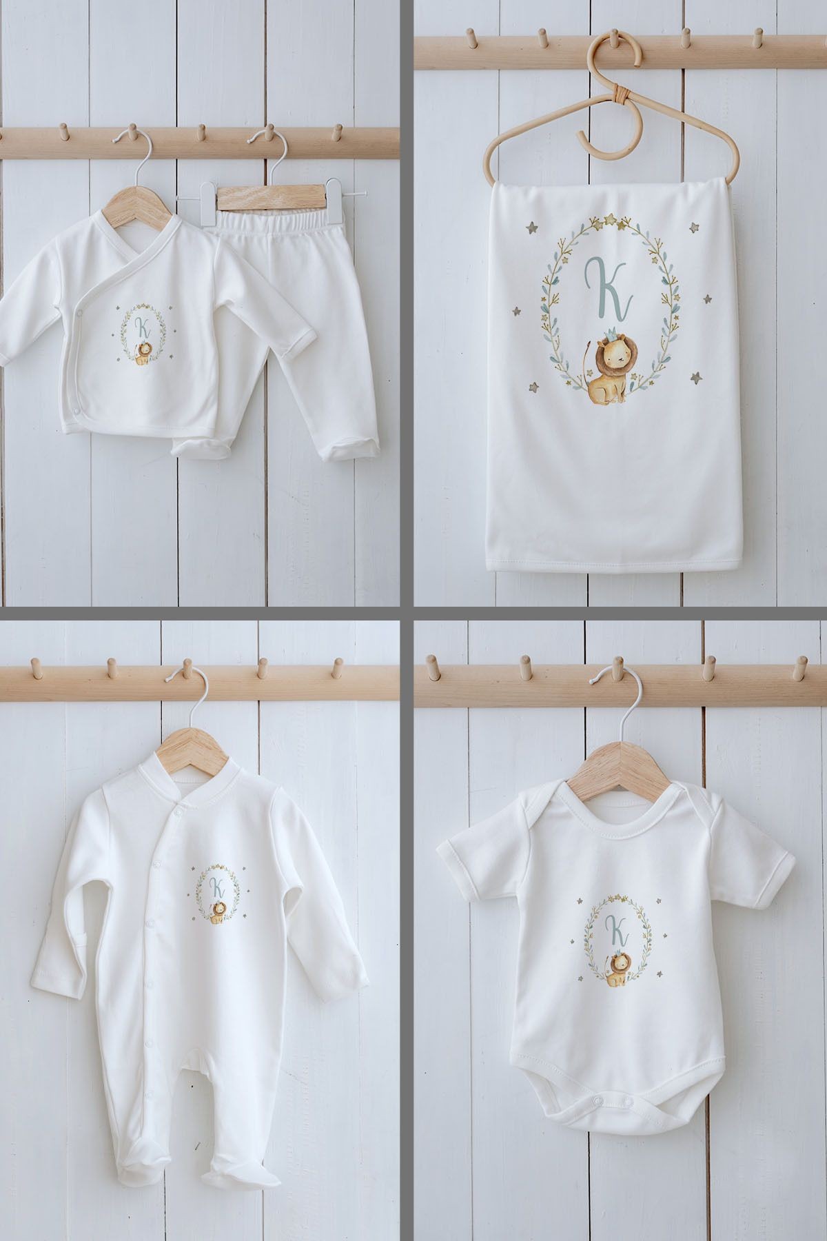 Organik 11'li Hastane Çıkışı - Little Lion Series - K Harfi