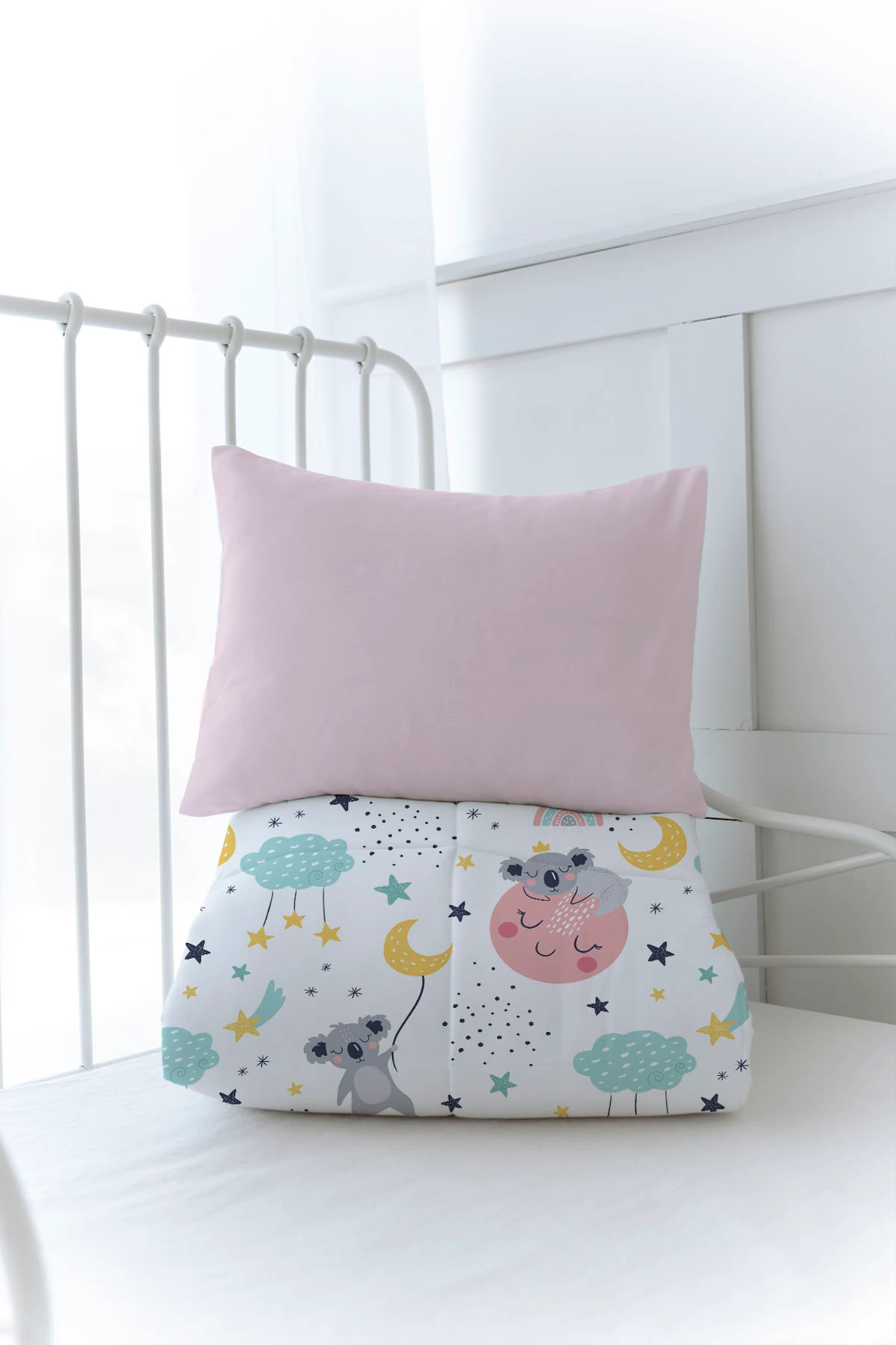 Organik Baskılı Yorgan Seti - Royal Series - Welcome Baby Bear