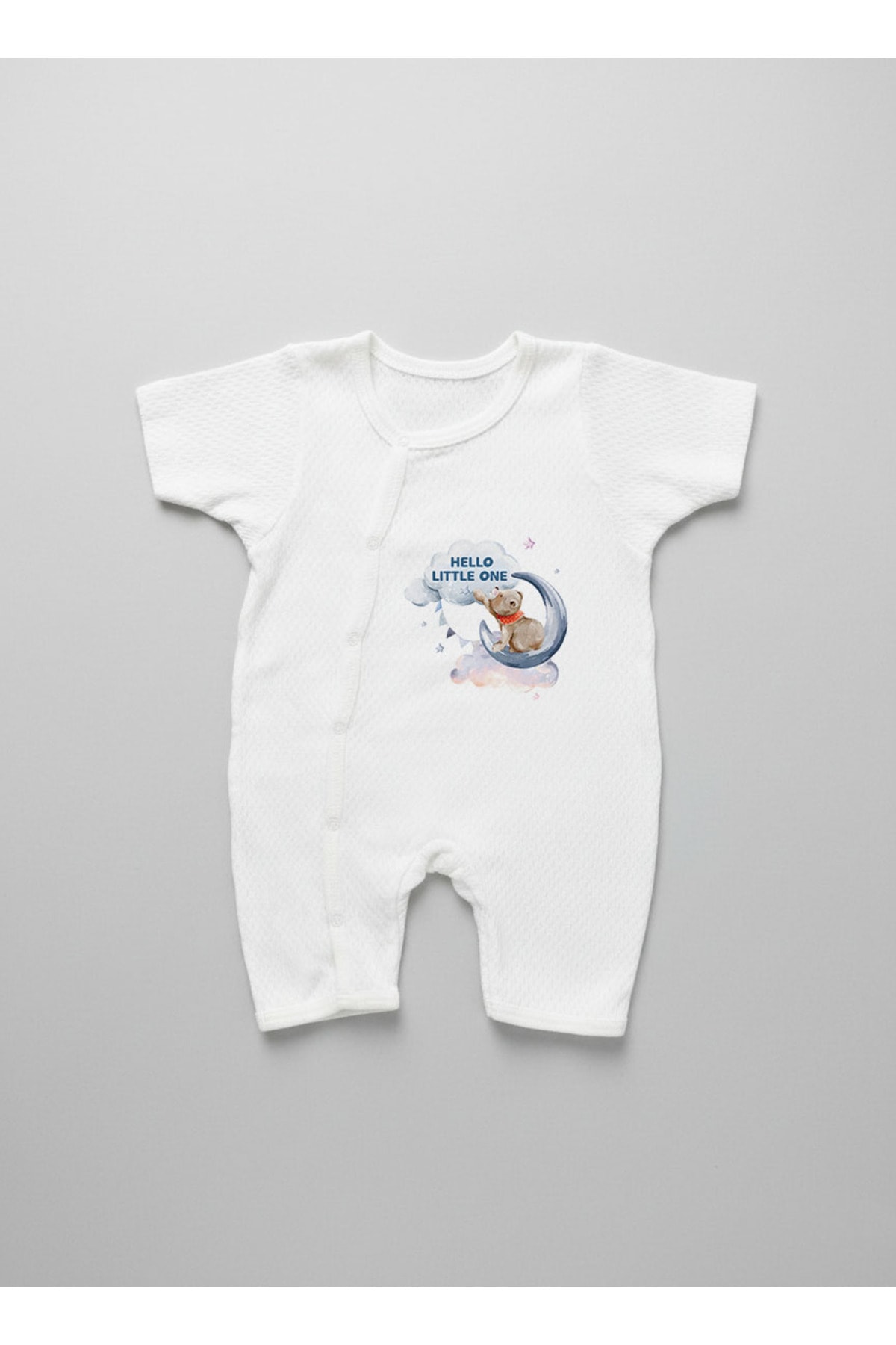 Jakarlı Romper Body - For Baby - Aya Uzanan Ayı