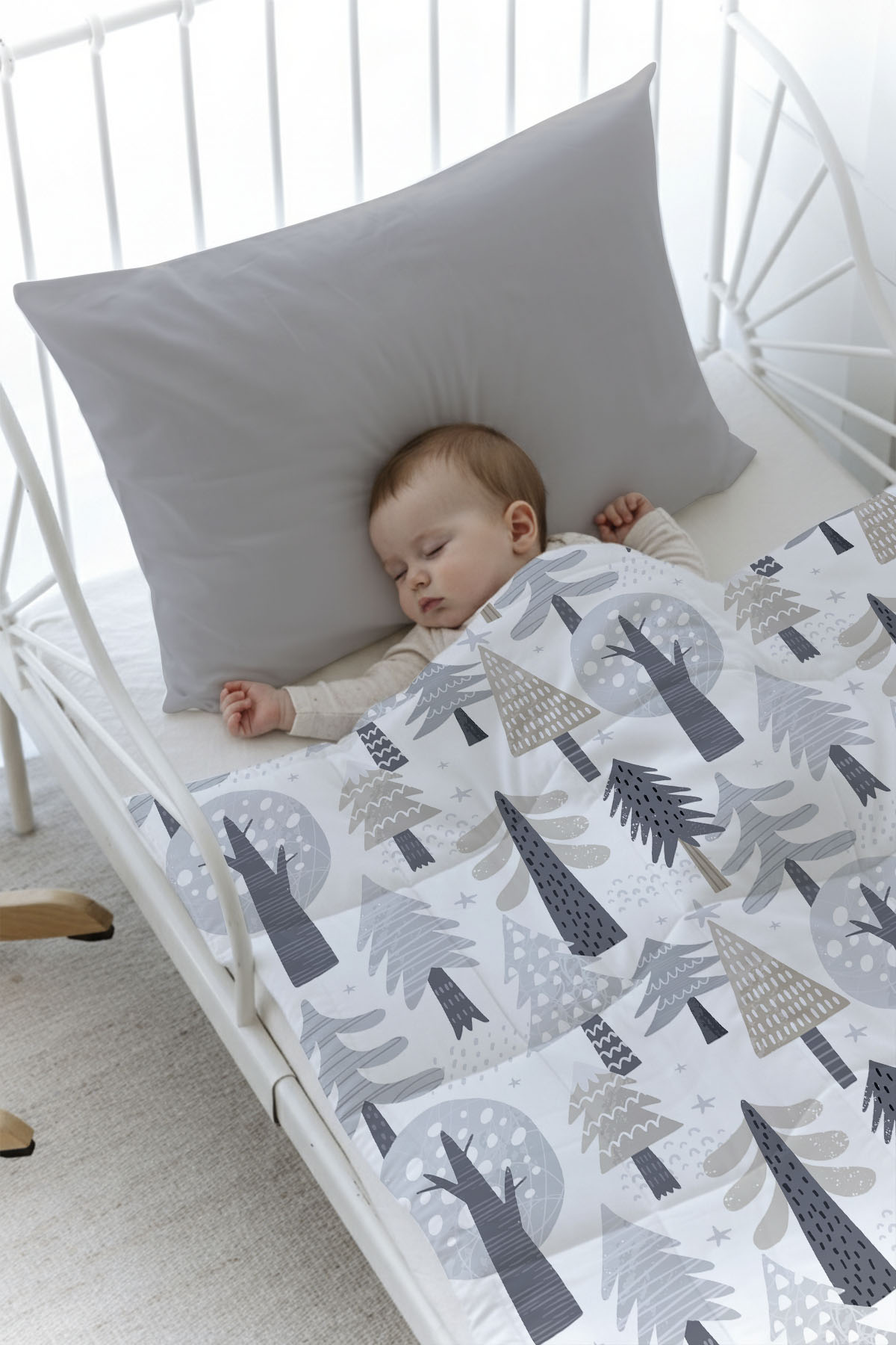 Baskılı Yorgan Seti  - Iconic Serisi - Kış Çamları