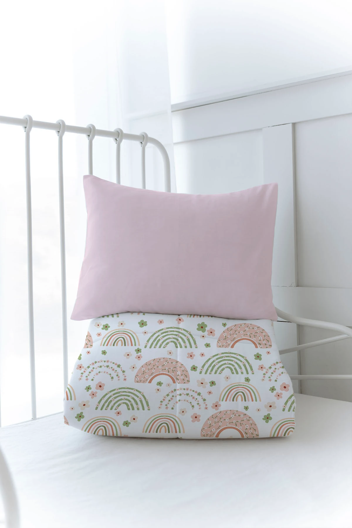 Organik Baskılı Yorgan Seti - Royal Series - Pink Carousel