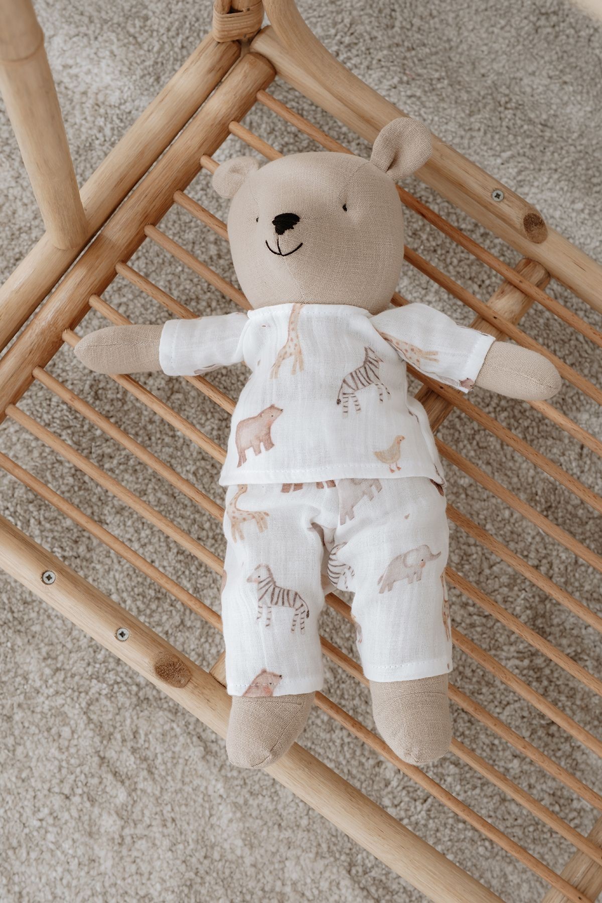 Pijamalı Ayıcık Uyku Arkadaşı - Pureline Series - Cute Animals