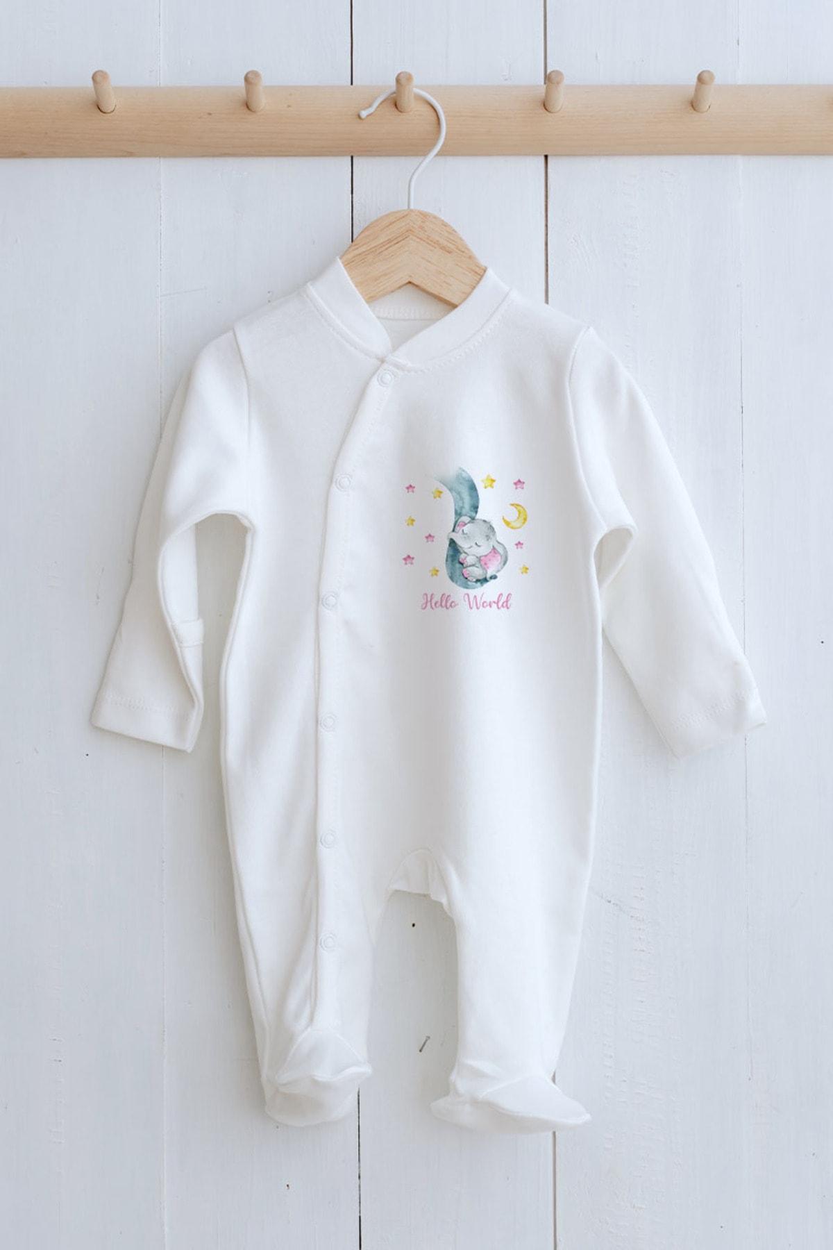 Organik 6'lı Hastane Çıkışı - For Baby - Uyuyan Fil Pembe