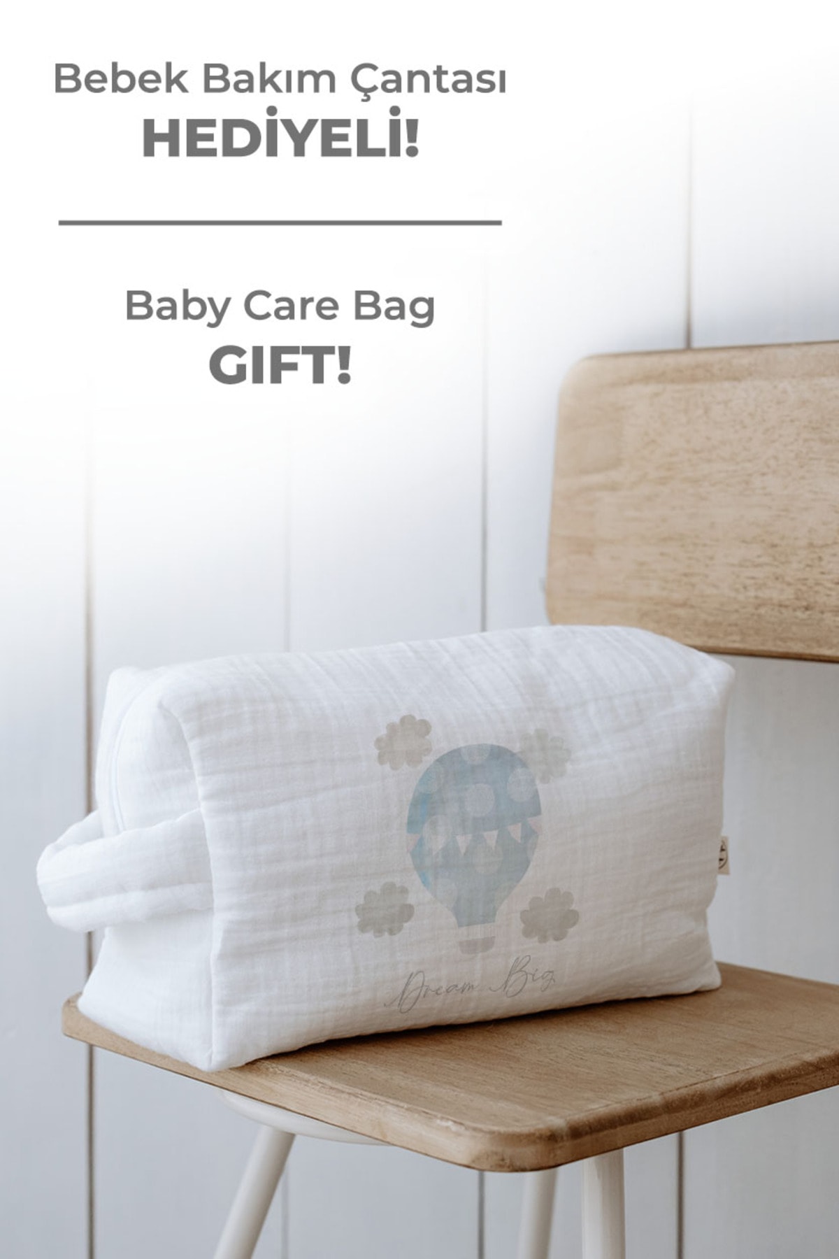 Organik 6'lı Hastane Çıkışı - Pure Baby - Mavi Hava Balonu