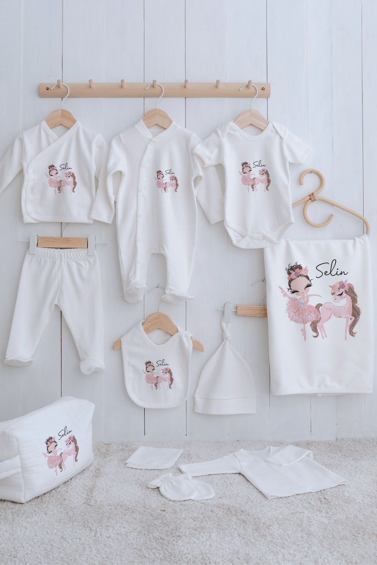 Organik 11'li Hastane Çıkışı - For Baby - Pembe Tütülü Balerin ve Unicorn