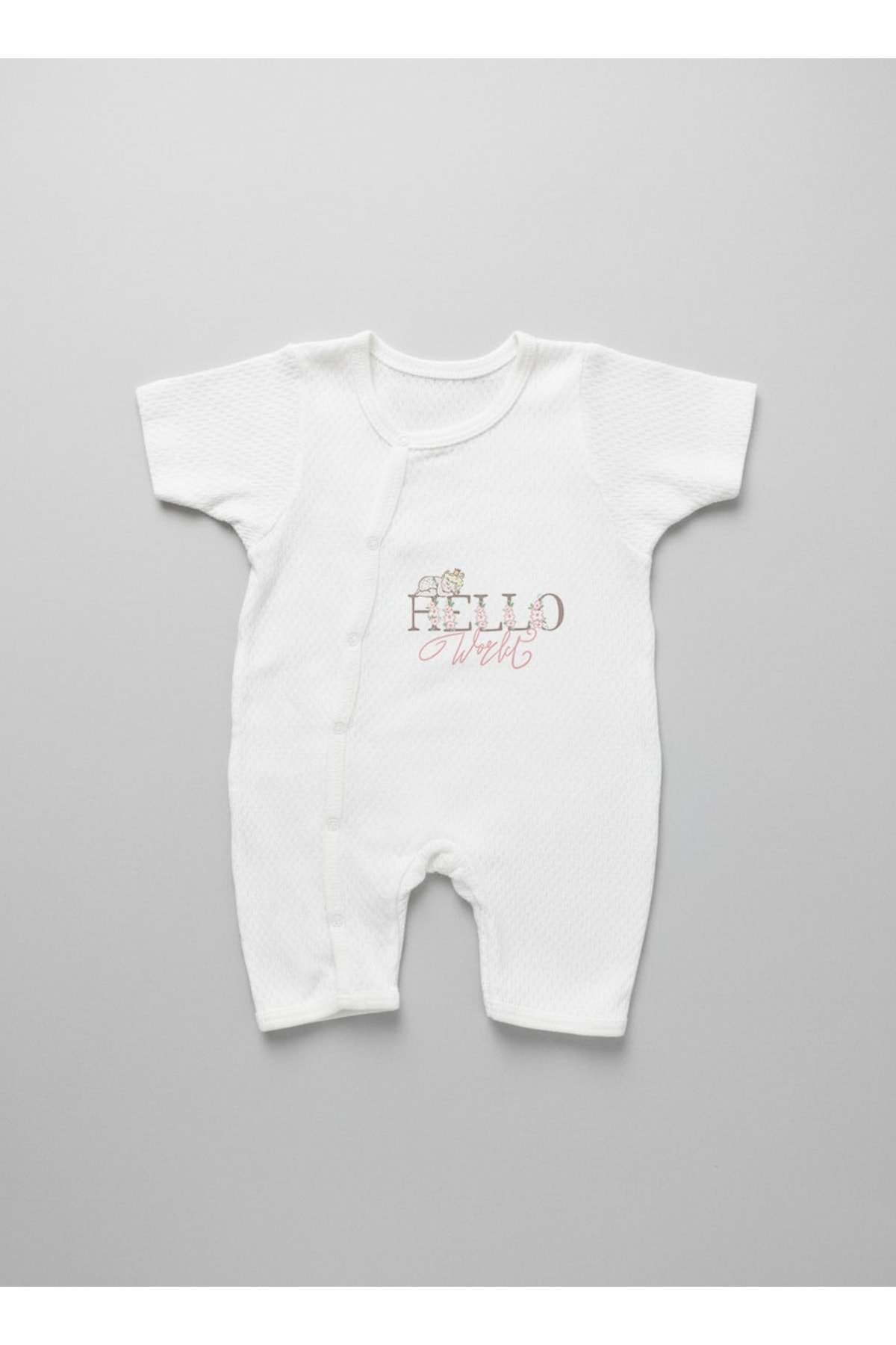 Jakarlı Romper Body - Pure Baby - Hello World