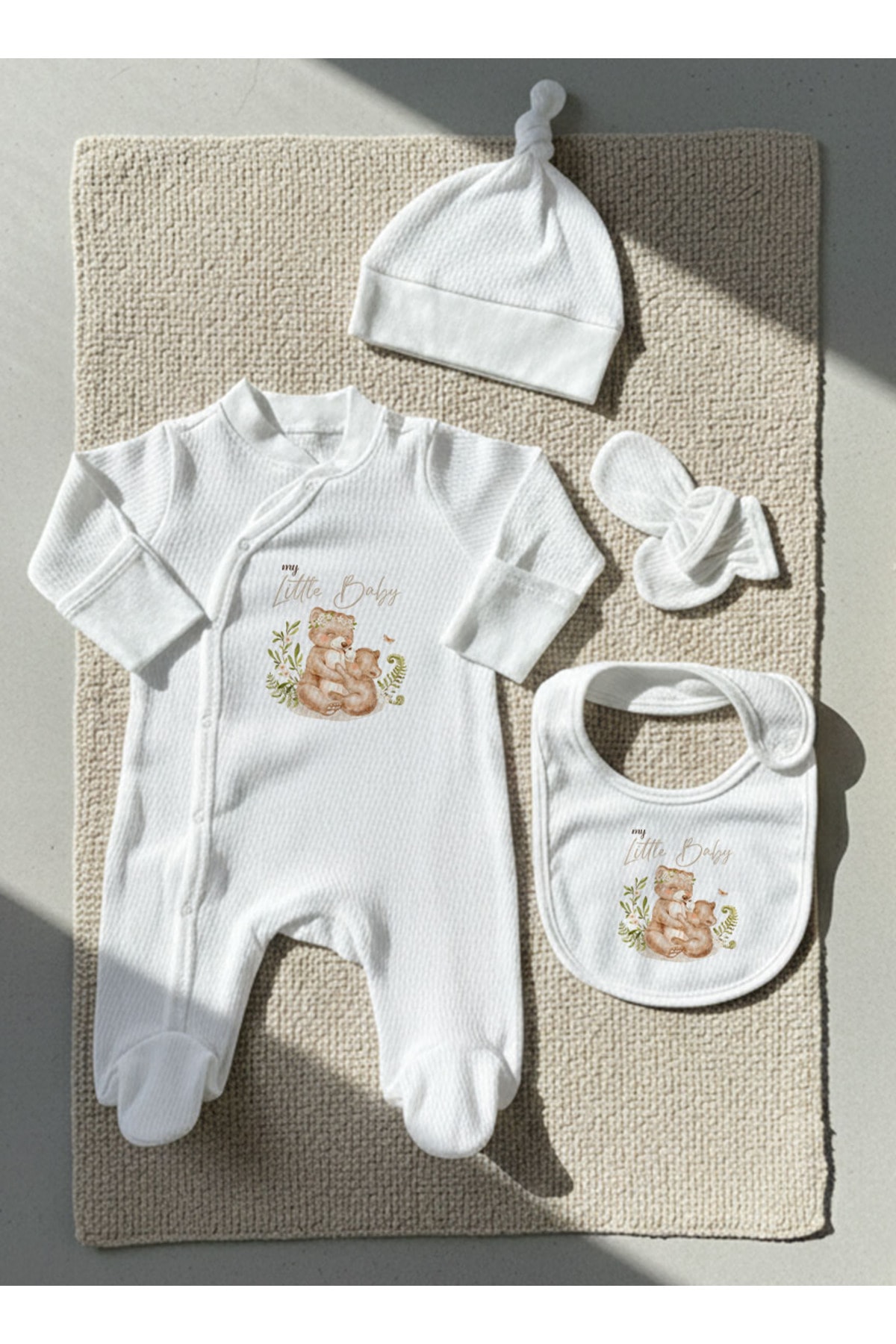 Jakarlı Tulum Seti - For Baby - Mom and Baby Bear