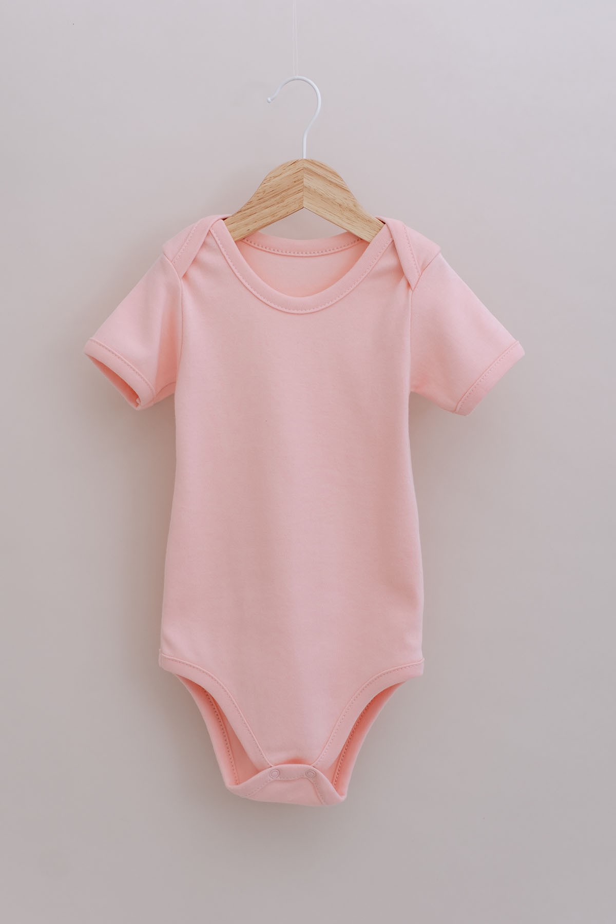 Kısa Kollu Bebek Body - Pureline Series - Pembe
