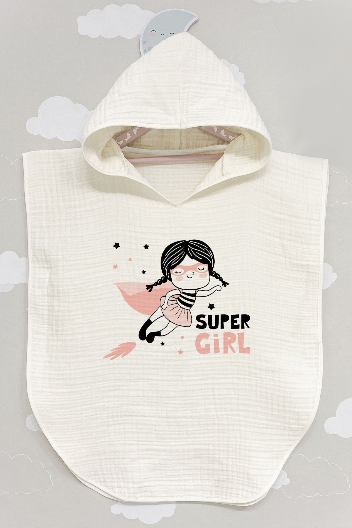 4 Kat Müslin Panço - For Baby Serisi - Super Girl