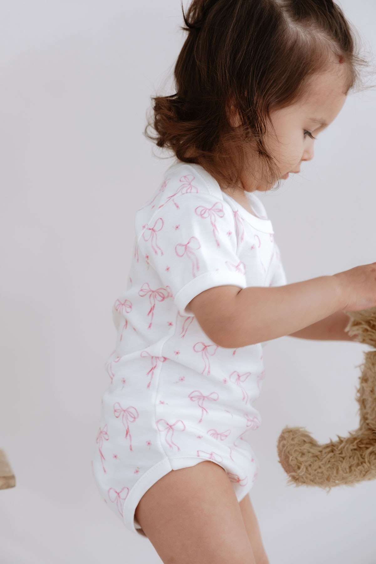 Kısa Kollu Bebek Body - Pureline Series - Dainty Bows