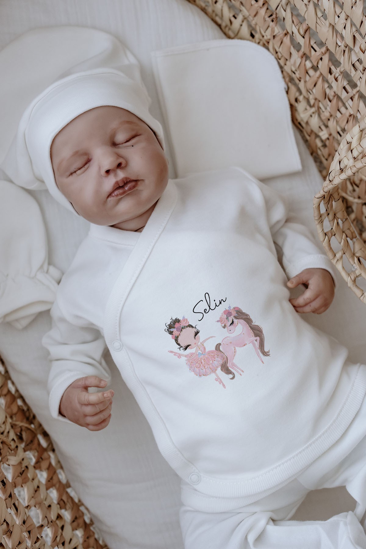 Organik 11'li Hastane Çıkışı - For Baby - Pembe Tütülü Balerin ve Unicorn