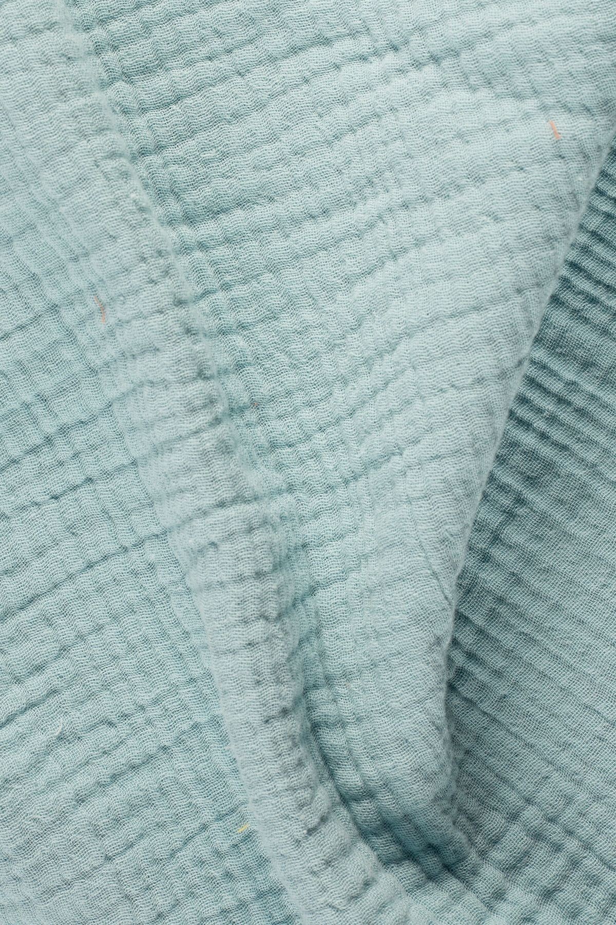 4 Kat Müslin Bornoz - Policolor Serisi - Bow - mint mavi