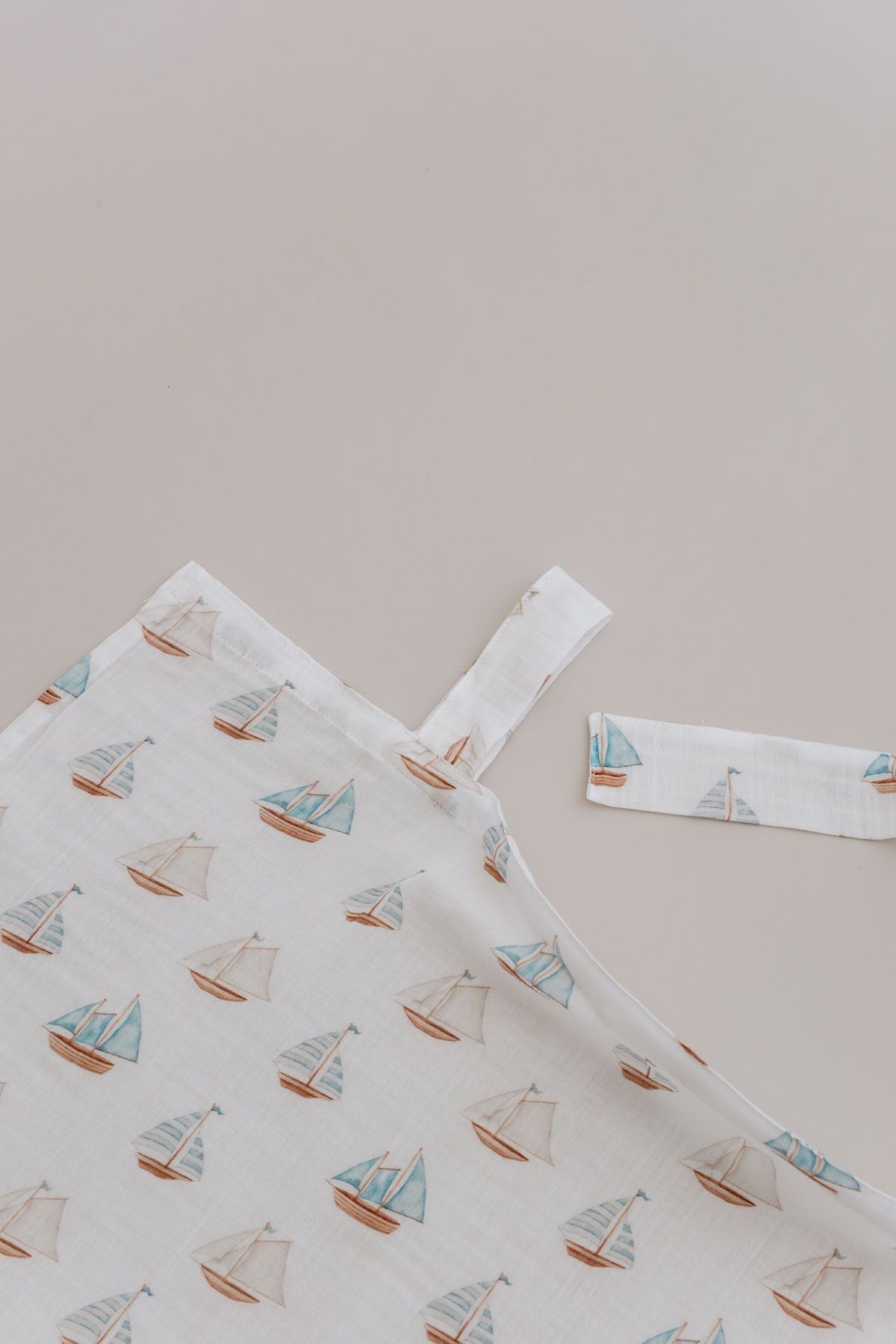 Müslin Emzirme Örtüsü - Pureline Series - Sail Boats