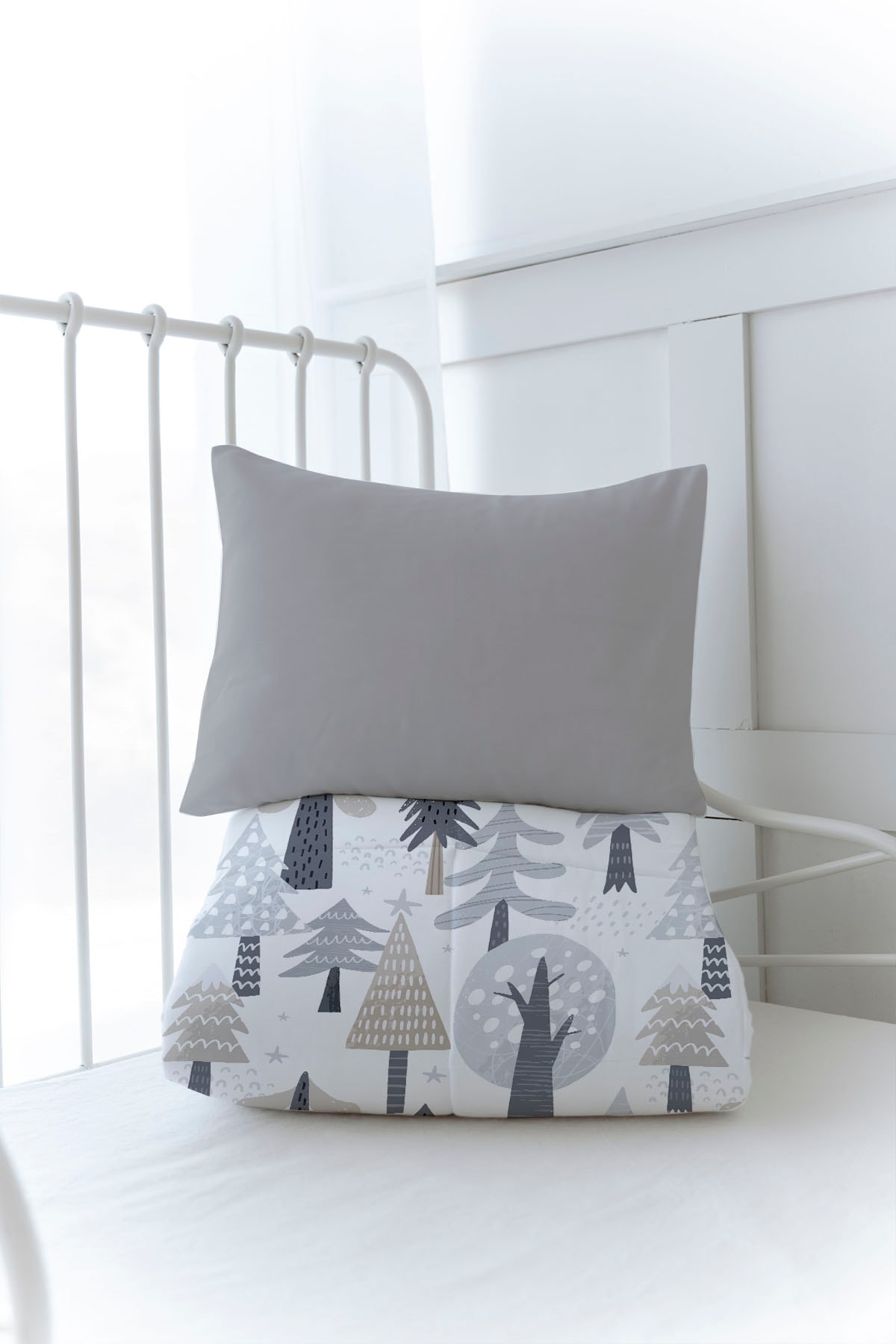 Baskılı Yorgan Seti  - Iconic Serisi - Kış Çamları