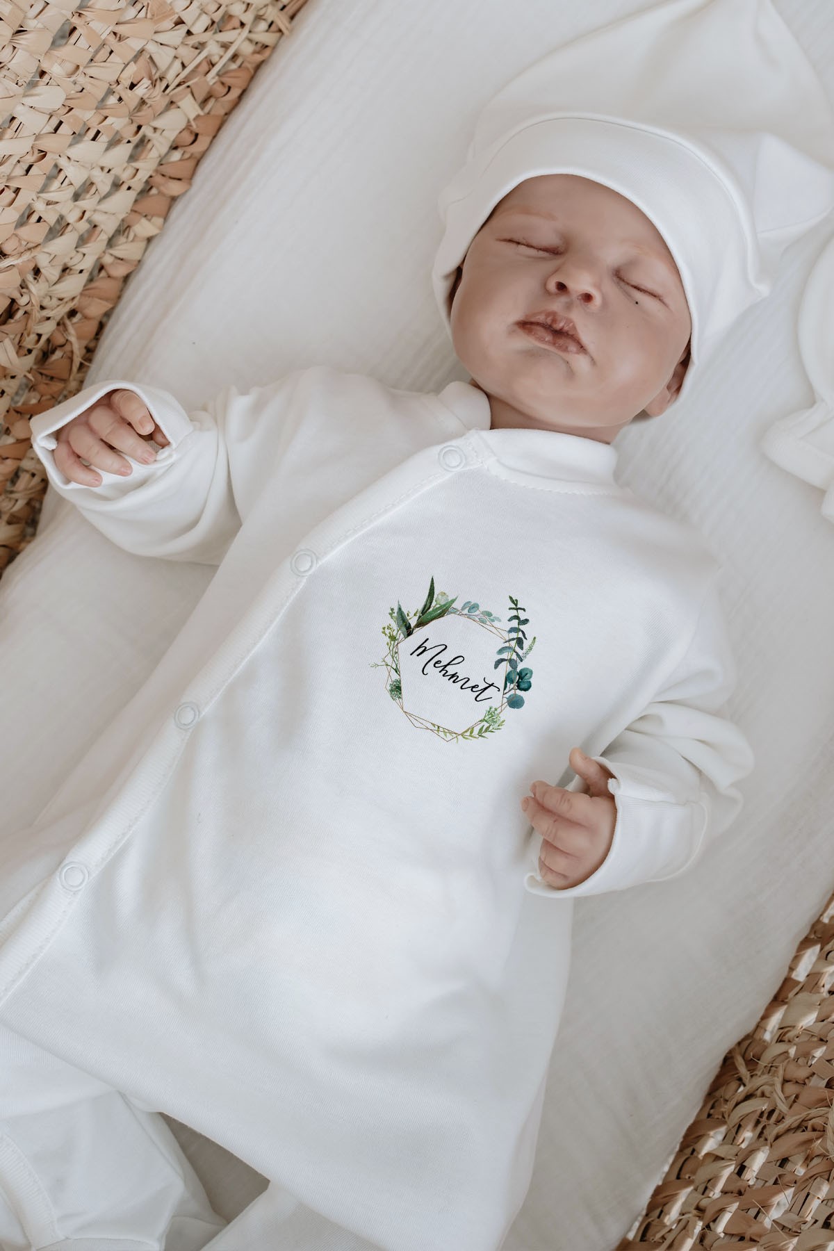 Organik 11'li Hastane Çıkışı - For Baby - Okaliptuslu Çerçeve