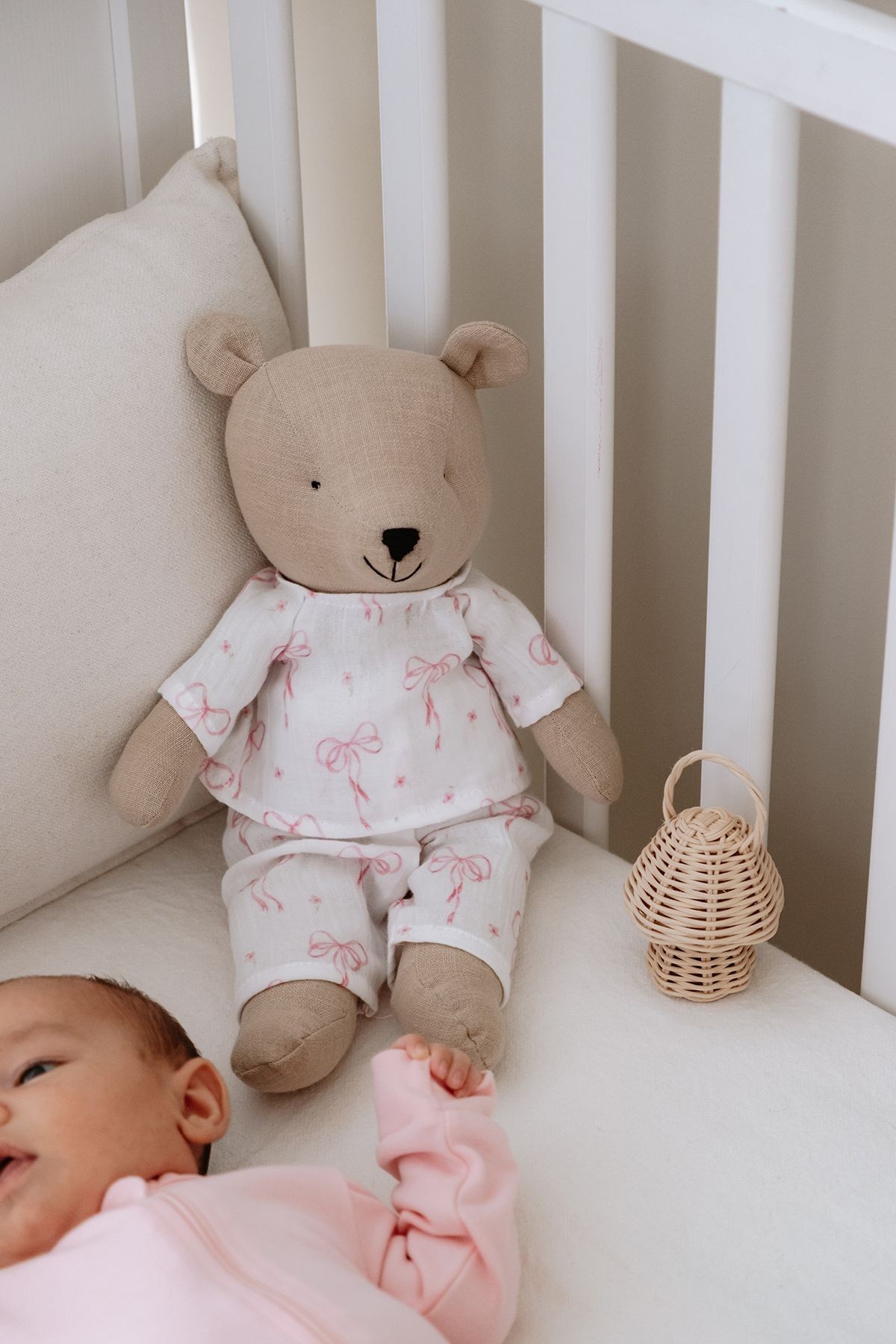 Pijamalı Ayıcık Uyku Arkadaşı - Pureline Series - Dainty Bows
