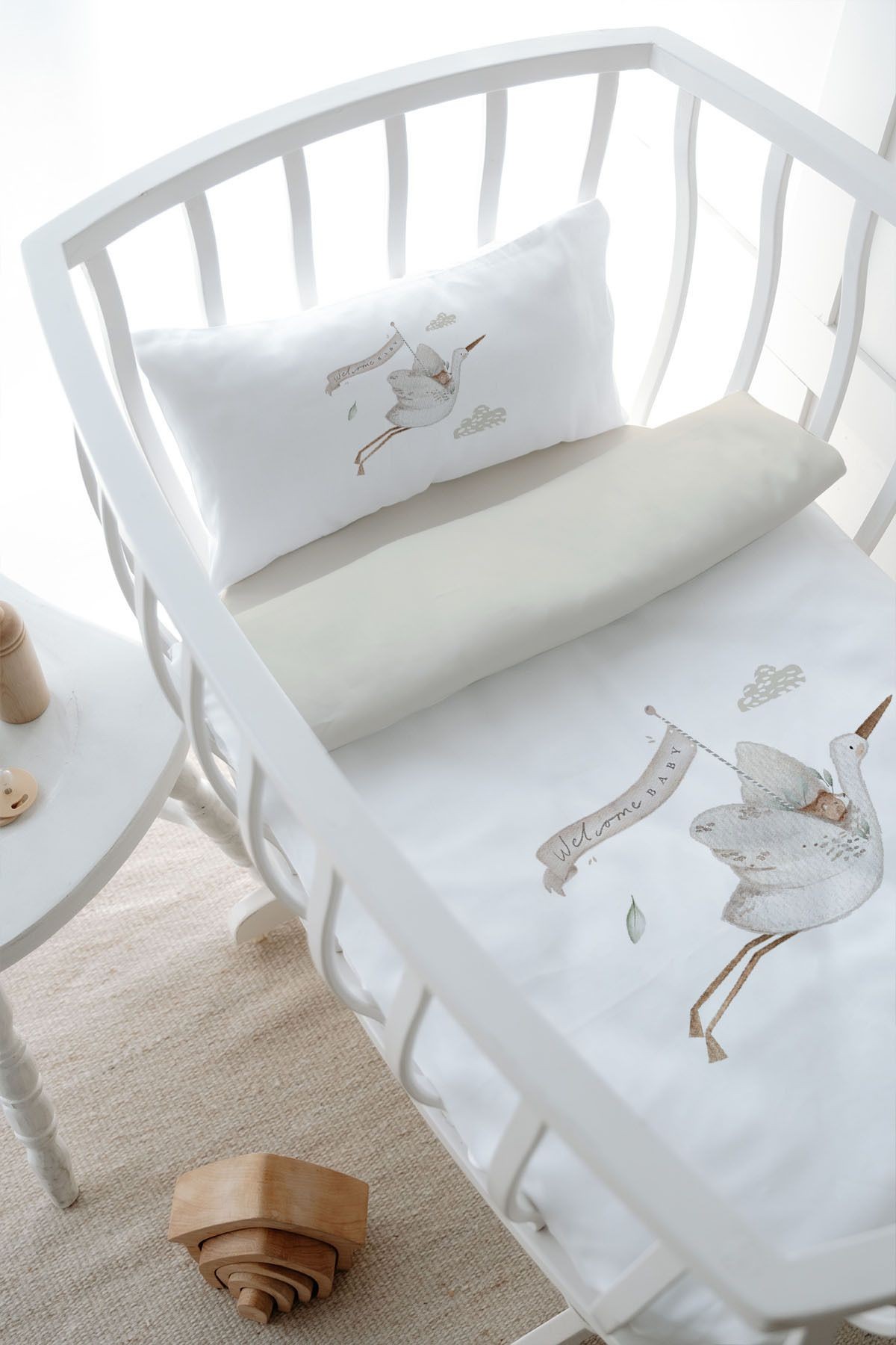 Park Yatak Nevresim Takımı (80x120) - Royal Series - Welcome Baby Stork