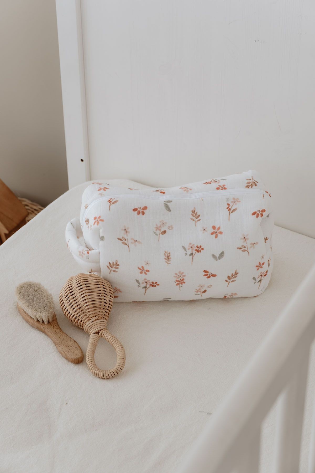 Müslin Bakım Çantası - Pureline Series - Soft Bloom