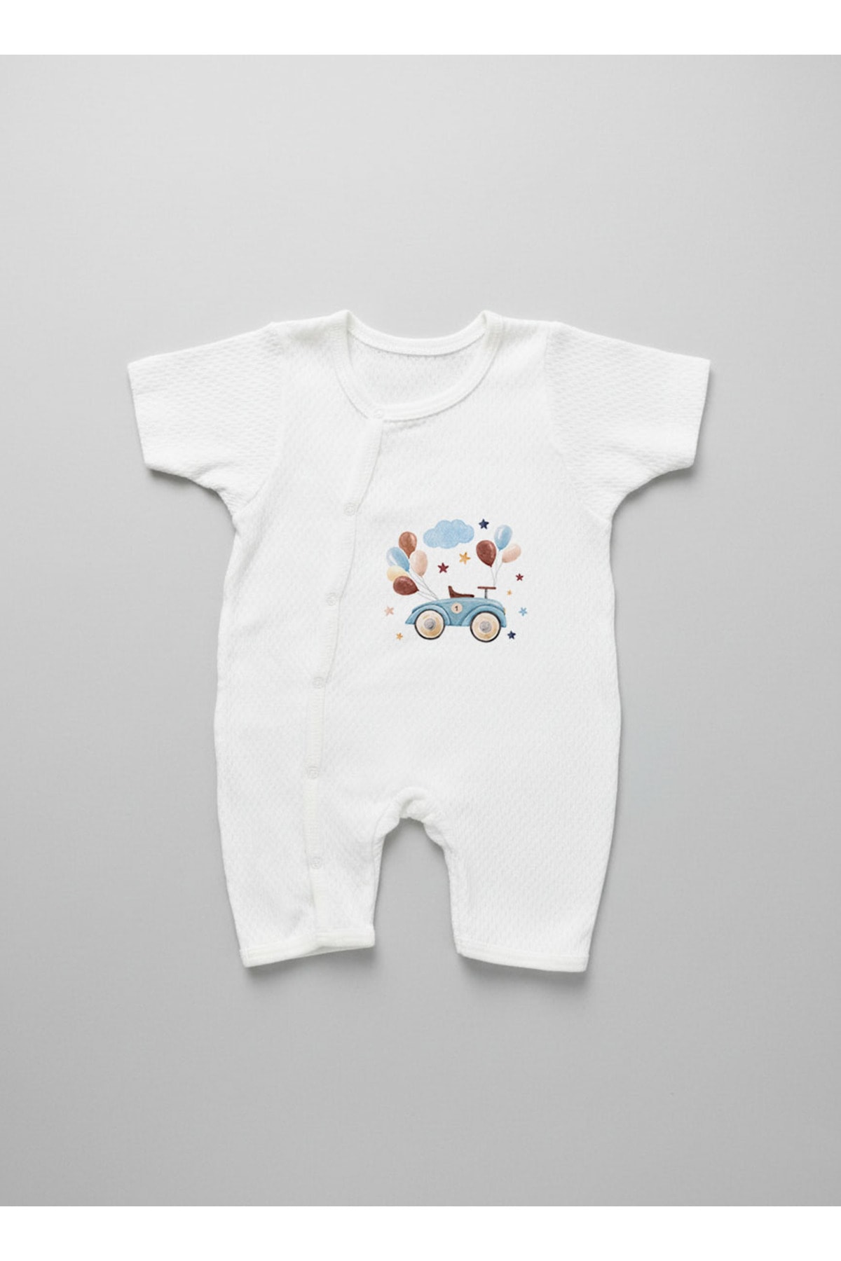 Jakarlı Romper Body - For Baby - Balonlu Araba