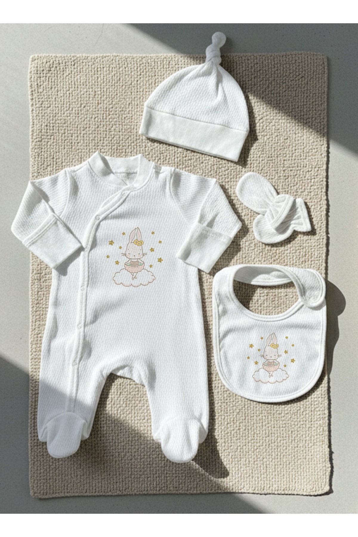 Jakarlı Tulum Seti - For Baby - Balerin Tavşan