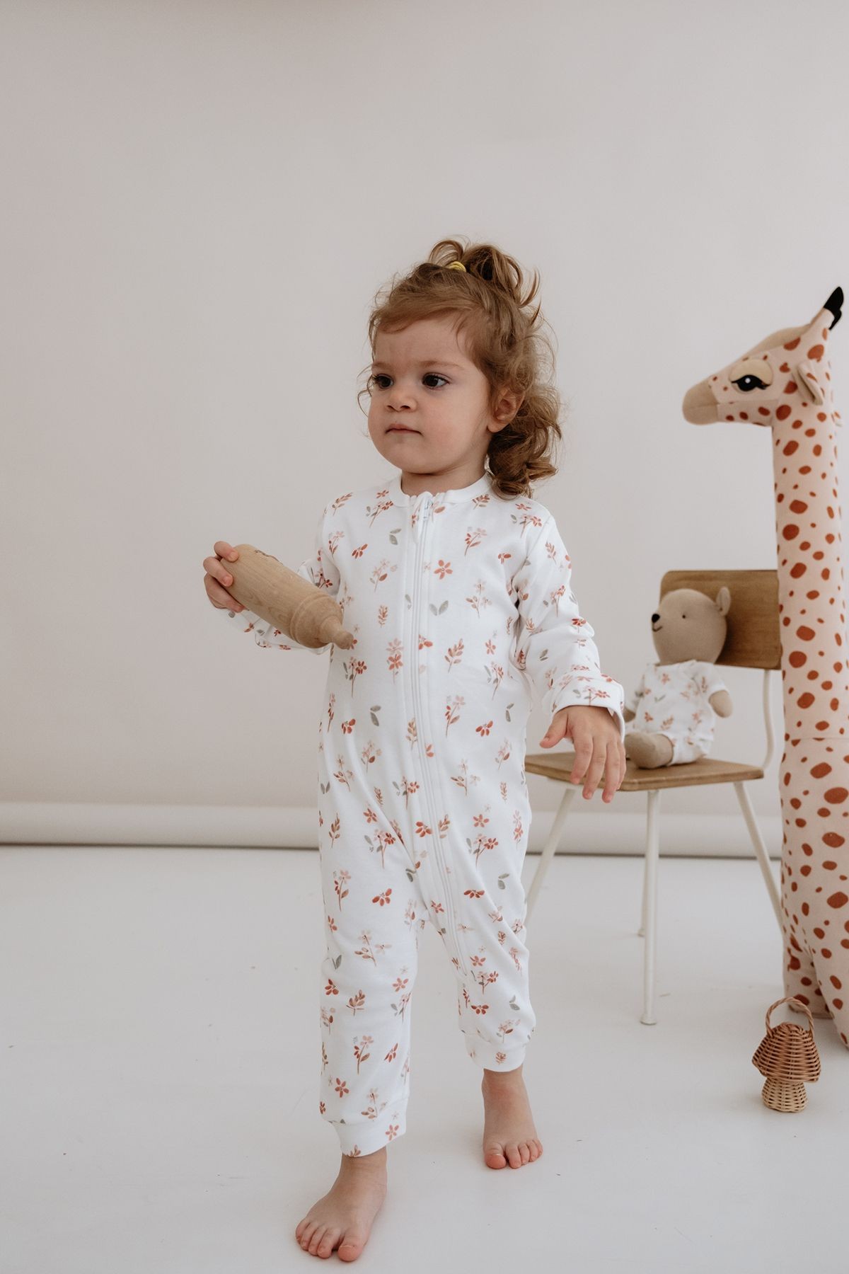 Pijamalı Ayıcık Uyku Arkadaşı - Pureline Series - Soft Bloom