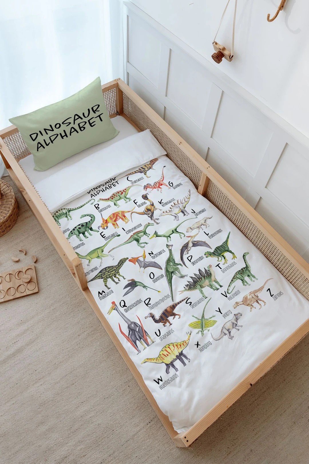 Montessori Nevresim Takımı - Iconic Serisi - Dinozor Alfabesi