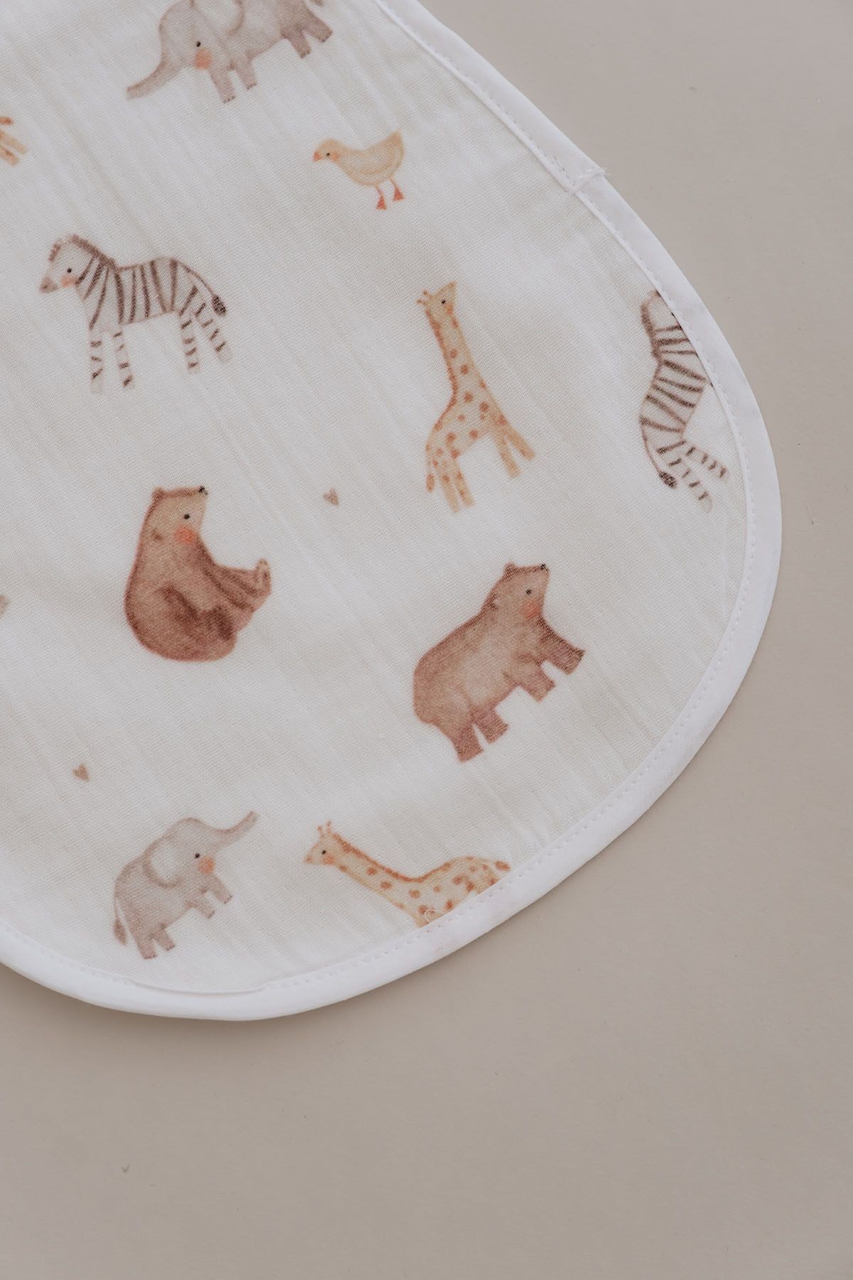Müslin Önlük ve Omuz Bezi - Pureline Series - Cute Animals