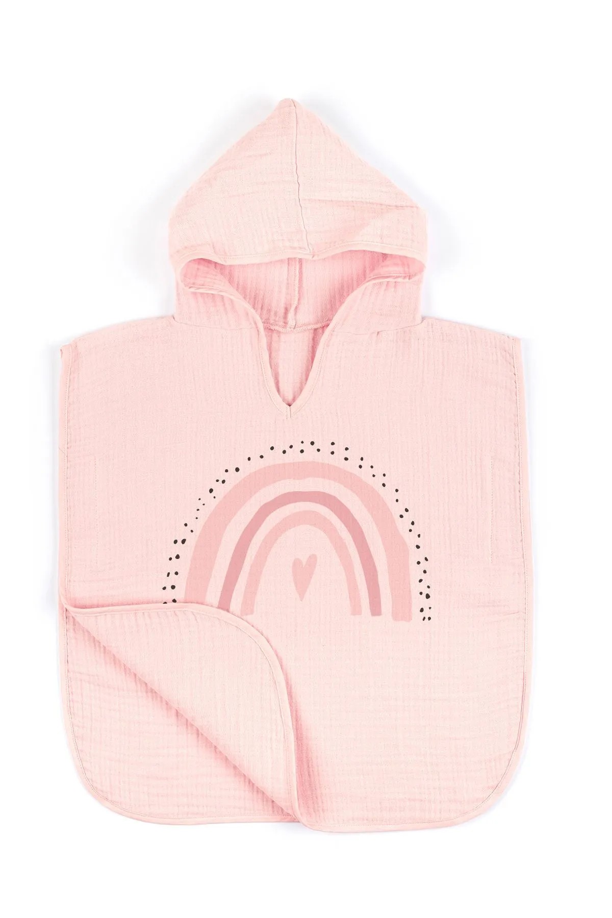 4 Kat Müslin Panço - Policolor Serisi -Pembe