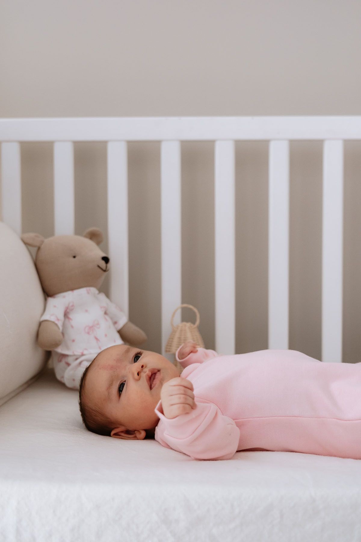Fermuarlı Patikli Bebek Tulumu - Pureline Series - Pembe