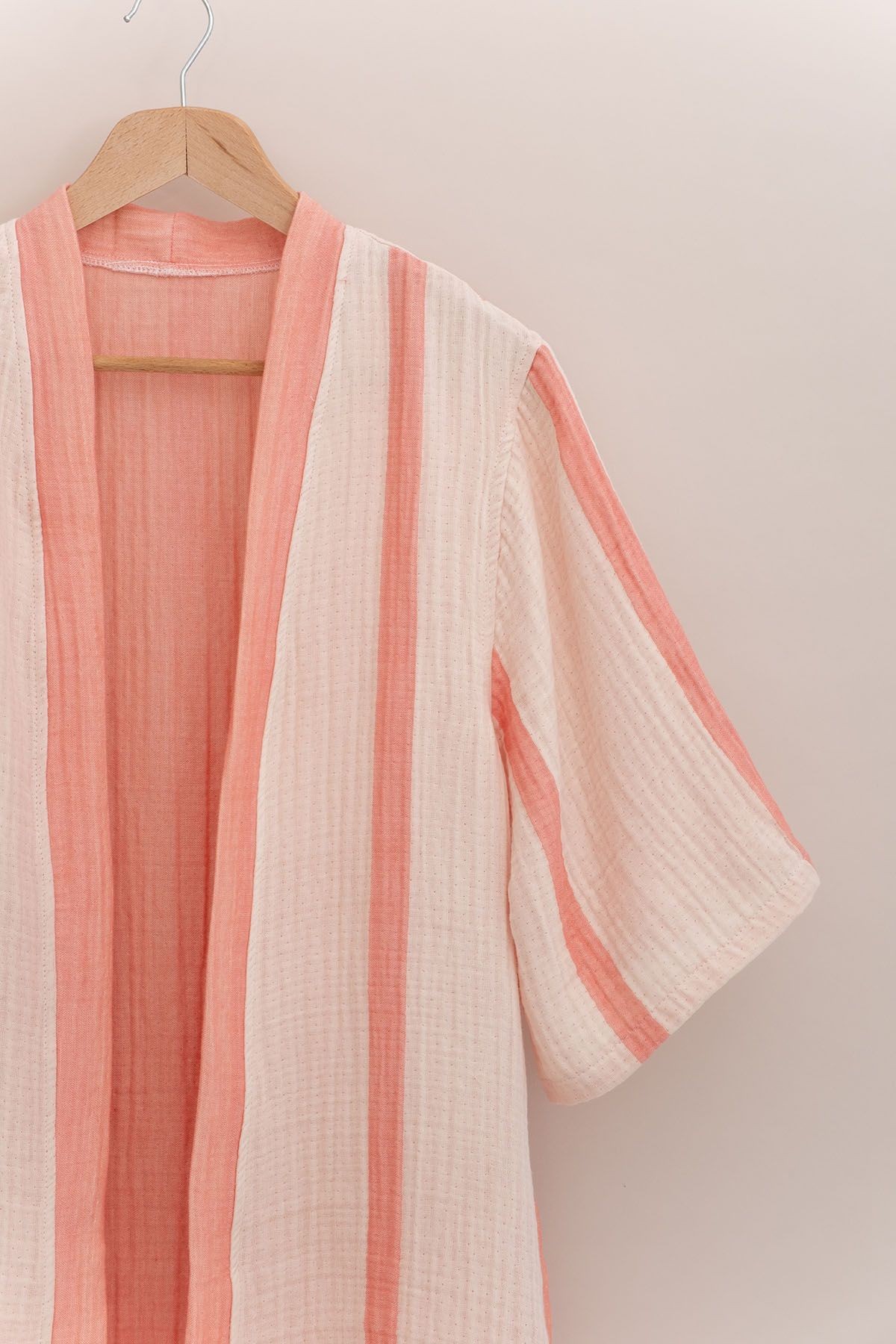 4 Kat Müslin Kimono - Pembe
