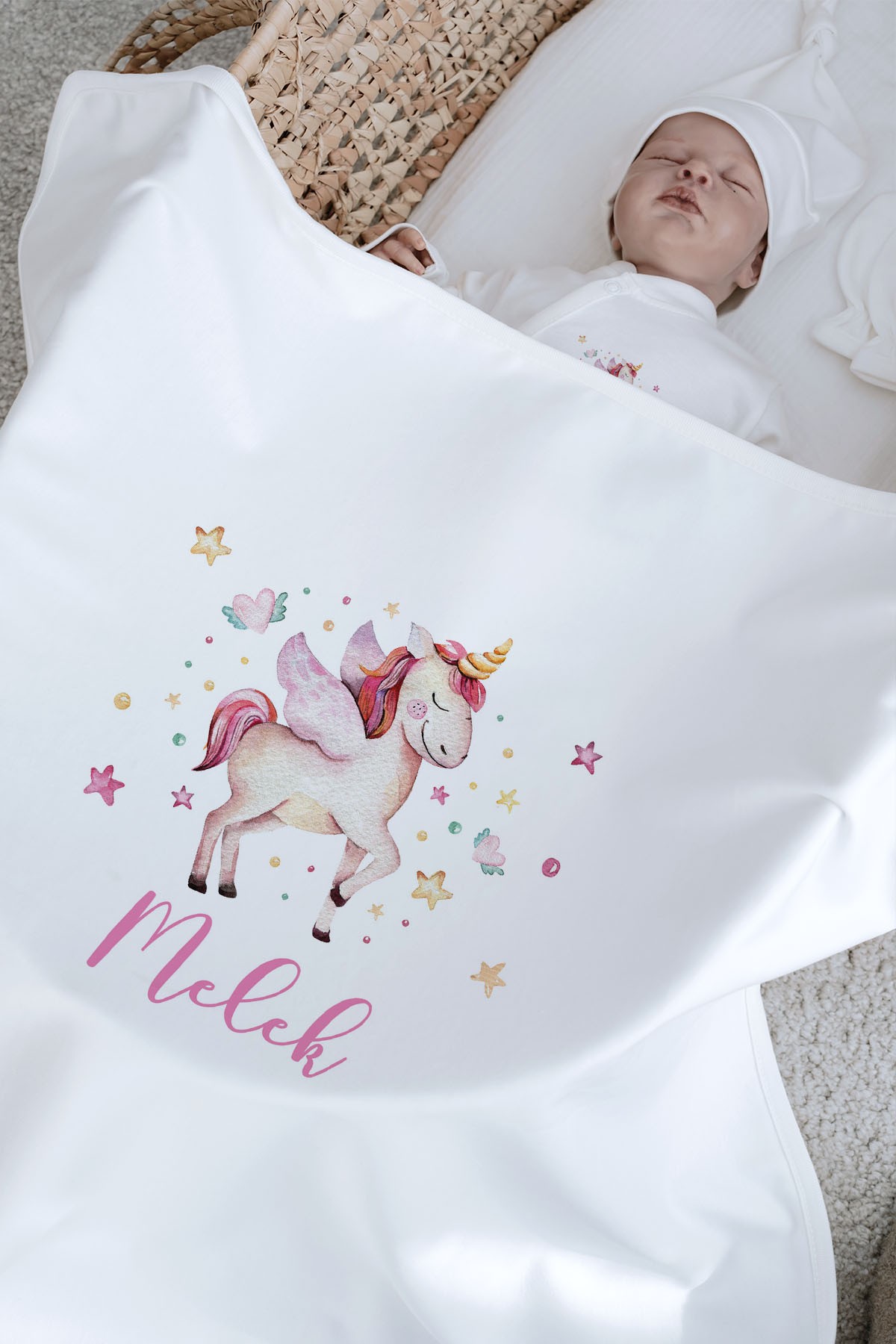 Organik 11'li Hastane Çıkışı - For Baby - Suluboya Unicorn