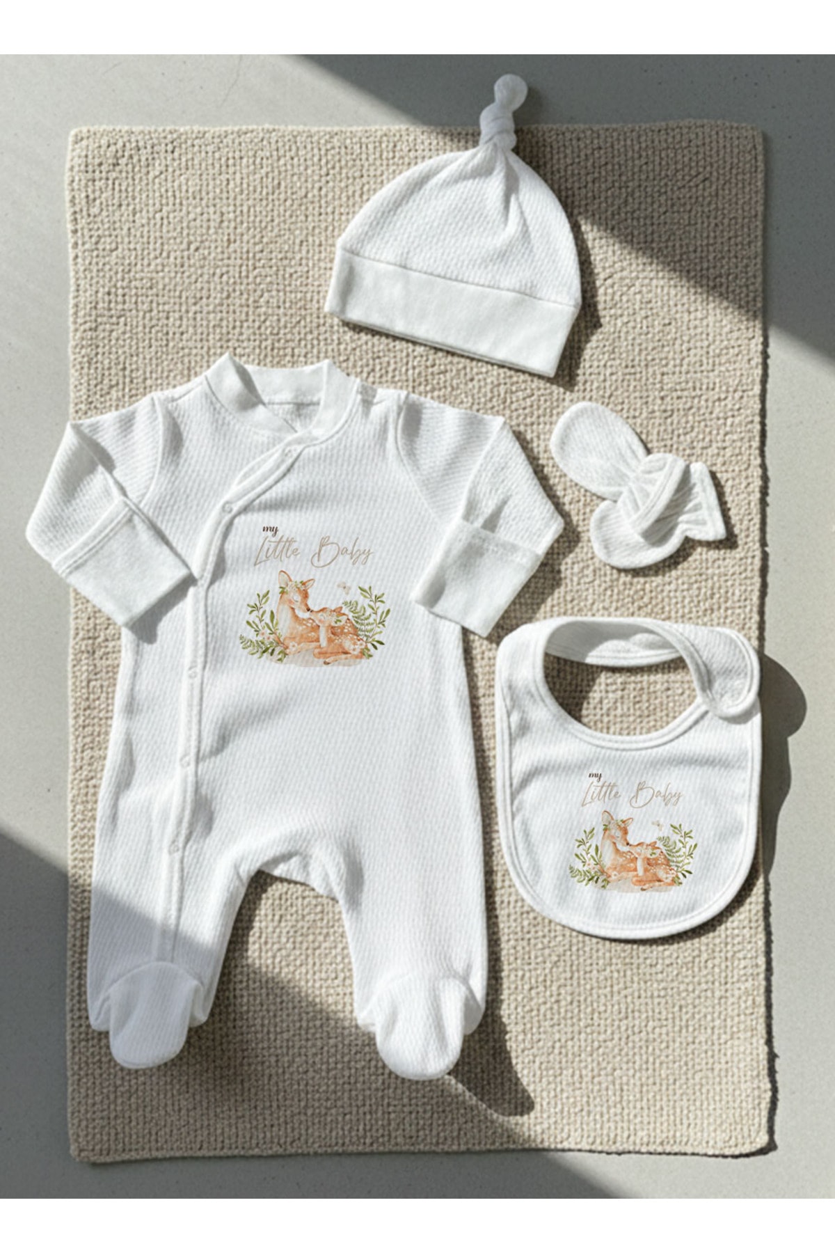 Jakarlı Tulum Seti - For Baby - Mom and Baby Deer