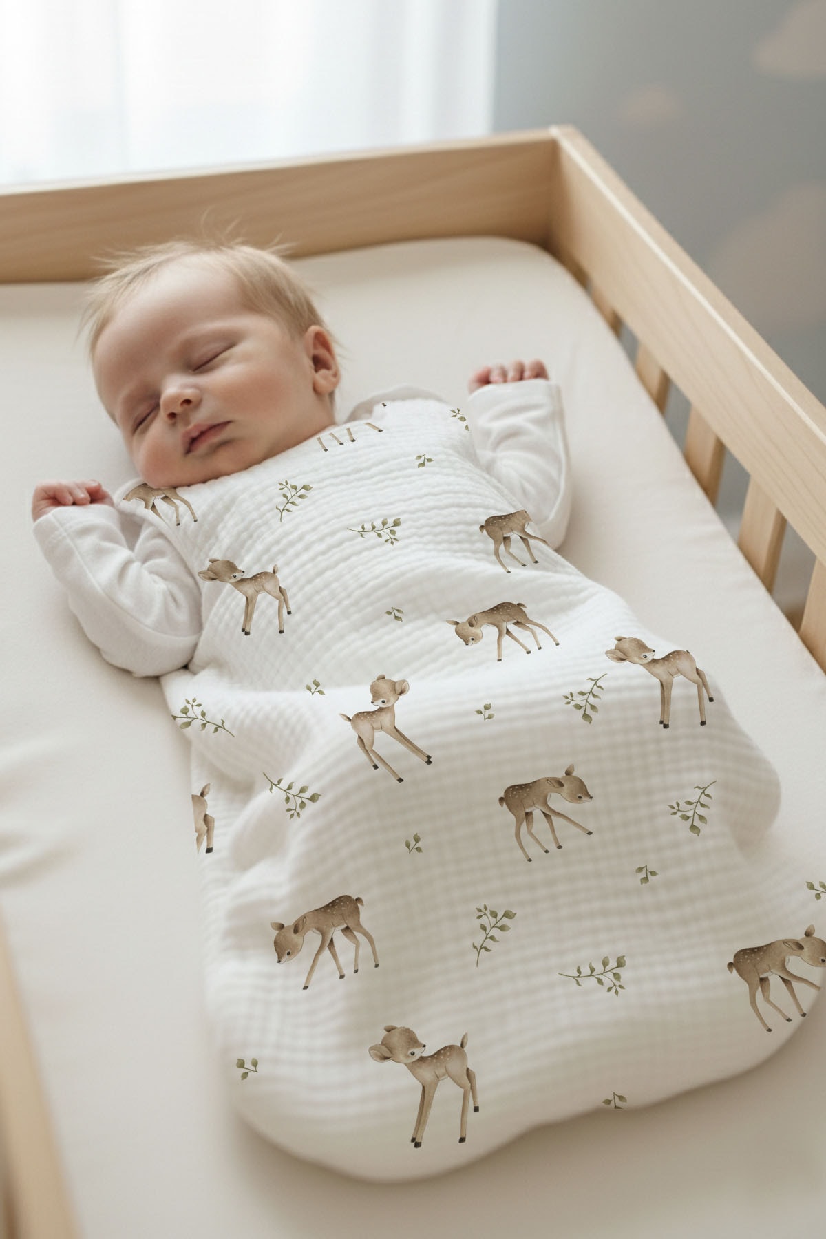 4 Kat Müslin Bebek Uyku Tulumu (0-18 Ay) - Bambi Dream