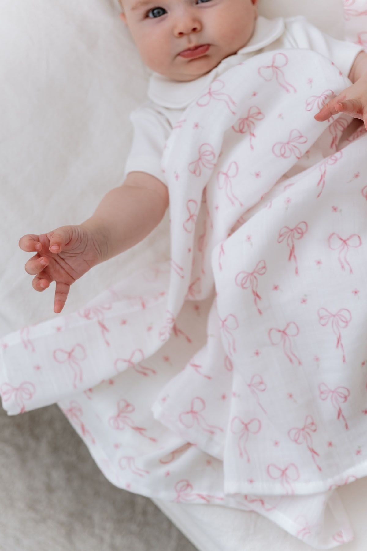 Müslin Örtü - Pureline Series - Dainty Bows