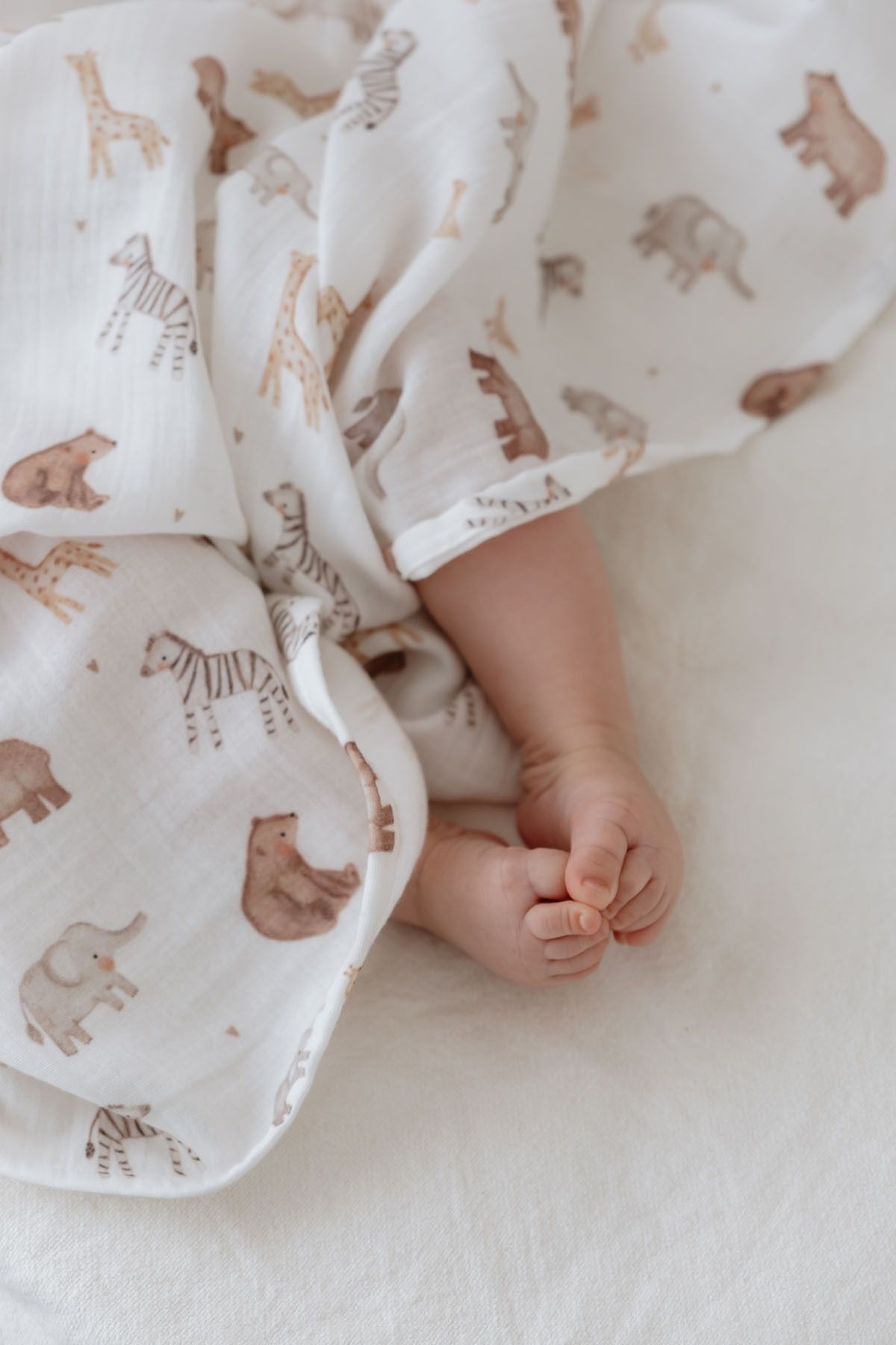 Müslin Örtü - Pureline Series - Cute Animals
