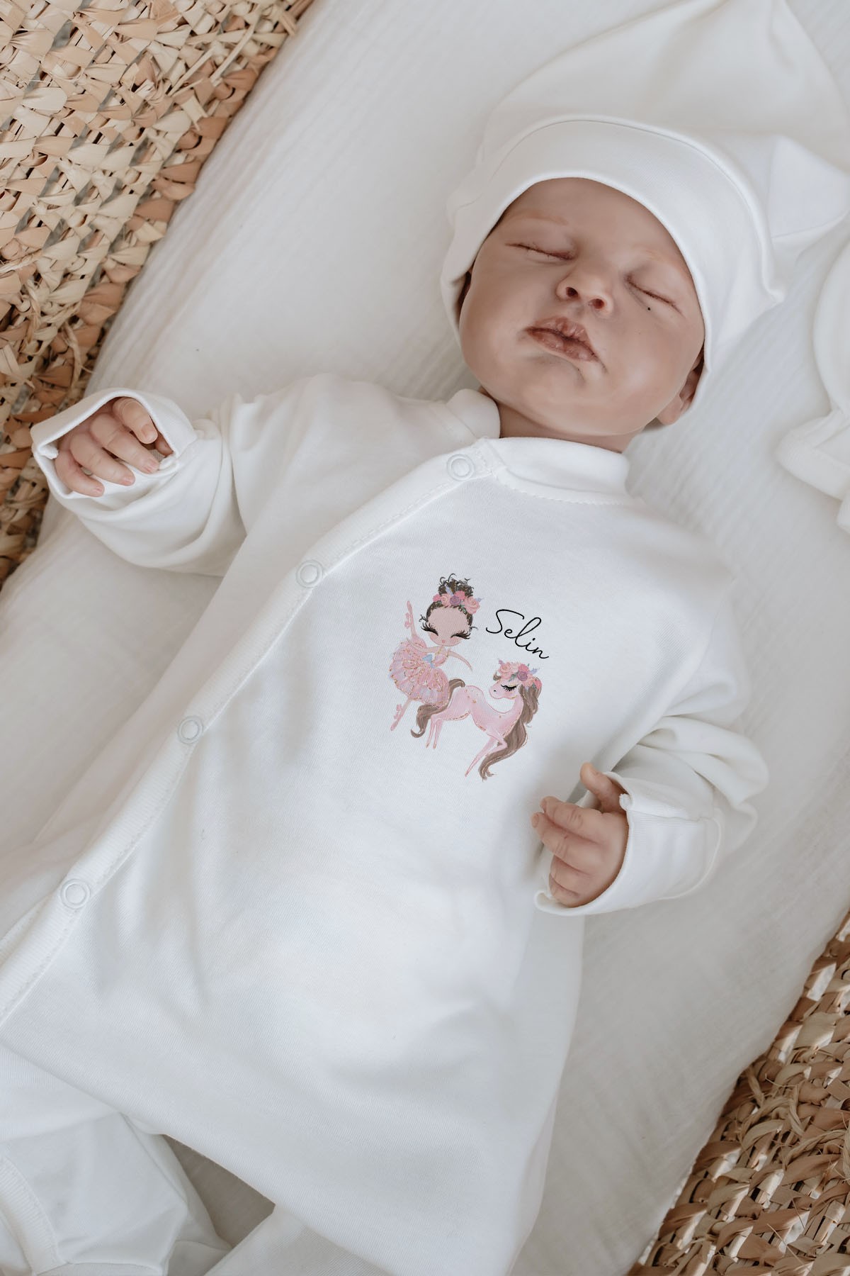 Organik 11'li Hastane Çıkışı - For Baby - Pembe Tütülü Balerin ve Unicorn