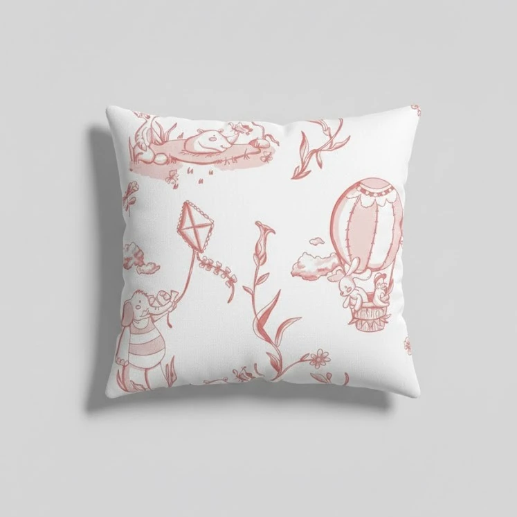 Yastık Kılıfı 35x45 cm - Pink Balloon