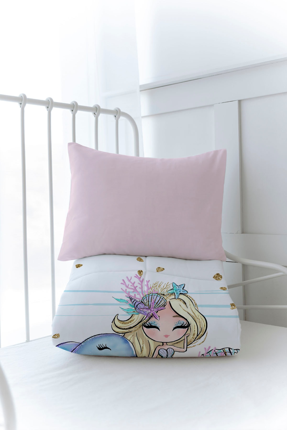 Baskılı Yorgan Seti  - Iconic Serisi - Blonde Mermaid
