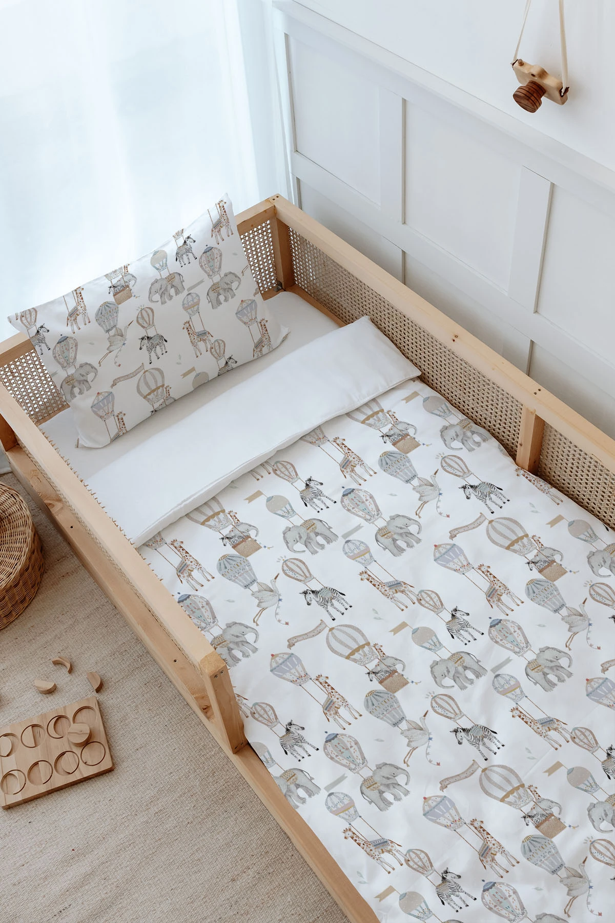 Montessori Nevresim Takımı (100x200) - Pureline Series - Dreamland Safari