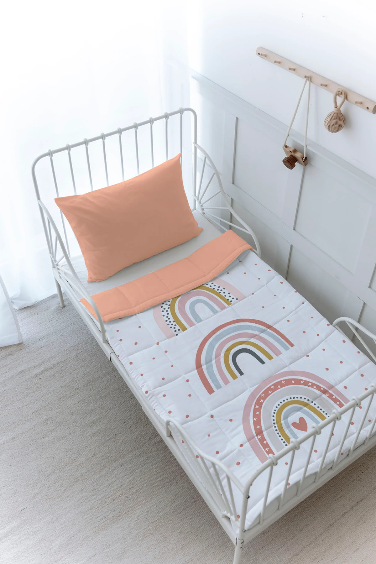 Organik Baskılı Yorgan Seti - Royal Series - Welcome Baby Stork