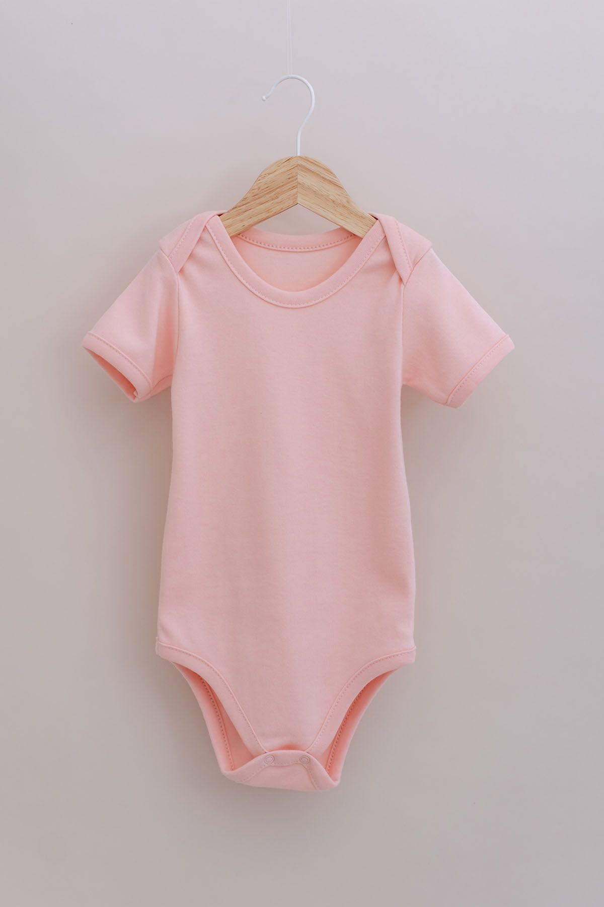 Kısa Kollu Bebek Body - Pureline Series - Pembe