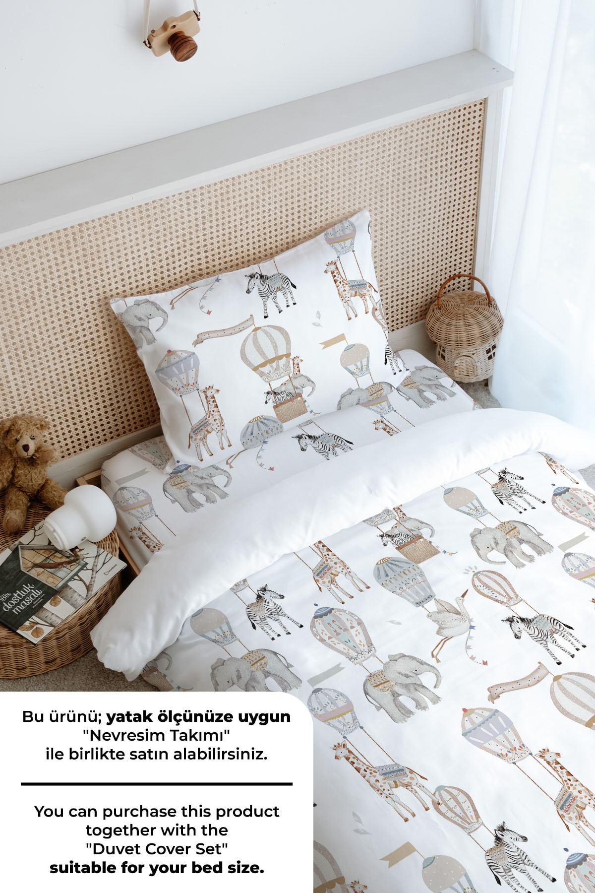 Tek Kişilik Lastikli Çarşaf Seti - Pureline Series - Dreamland Safari