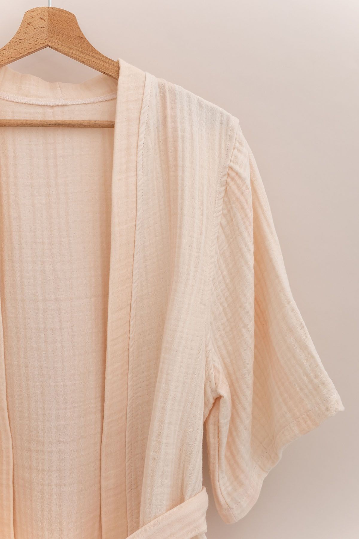 4 Kat Müslin Kimono - Pudra