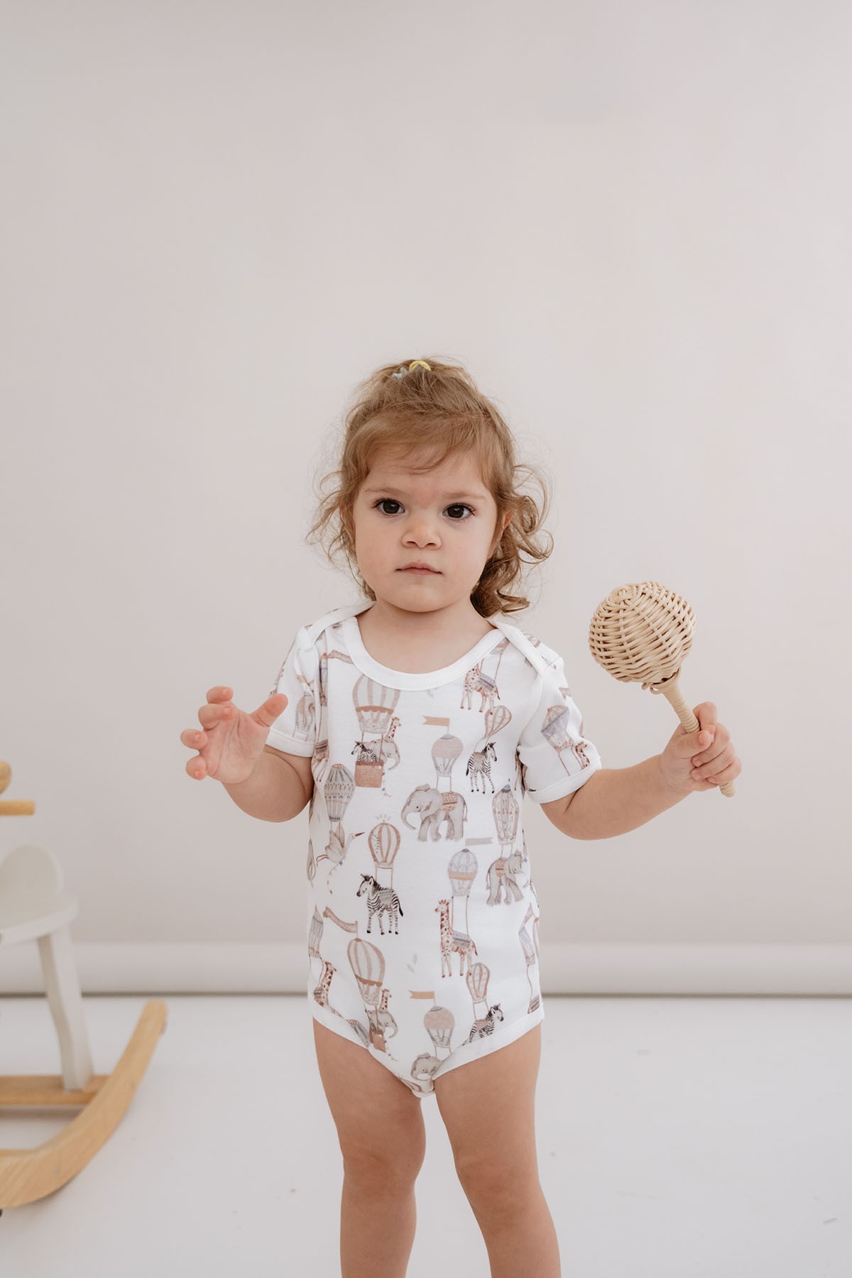 Kısa Kollu Bebek Body - Pureline Series - Dreamland Safari