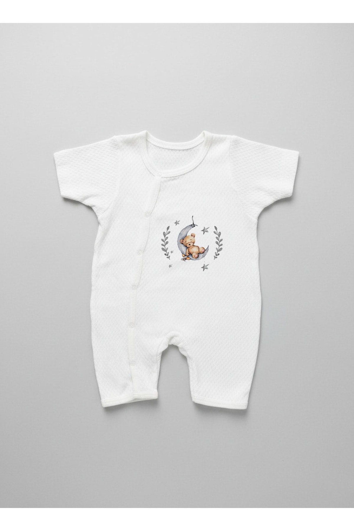 Jakarlı Romper Body - For Baby - Ayda Uyuyan Ayı