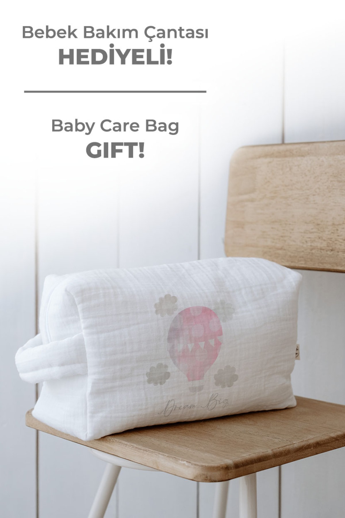 Organik 6'lı Hastane Çıkışı - Pure Baby - Pembe Hava Balonu