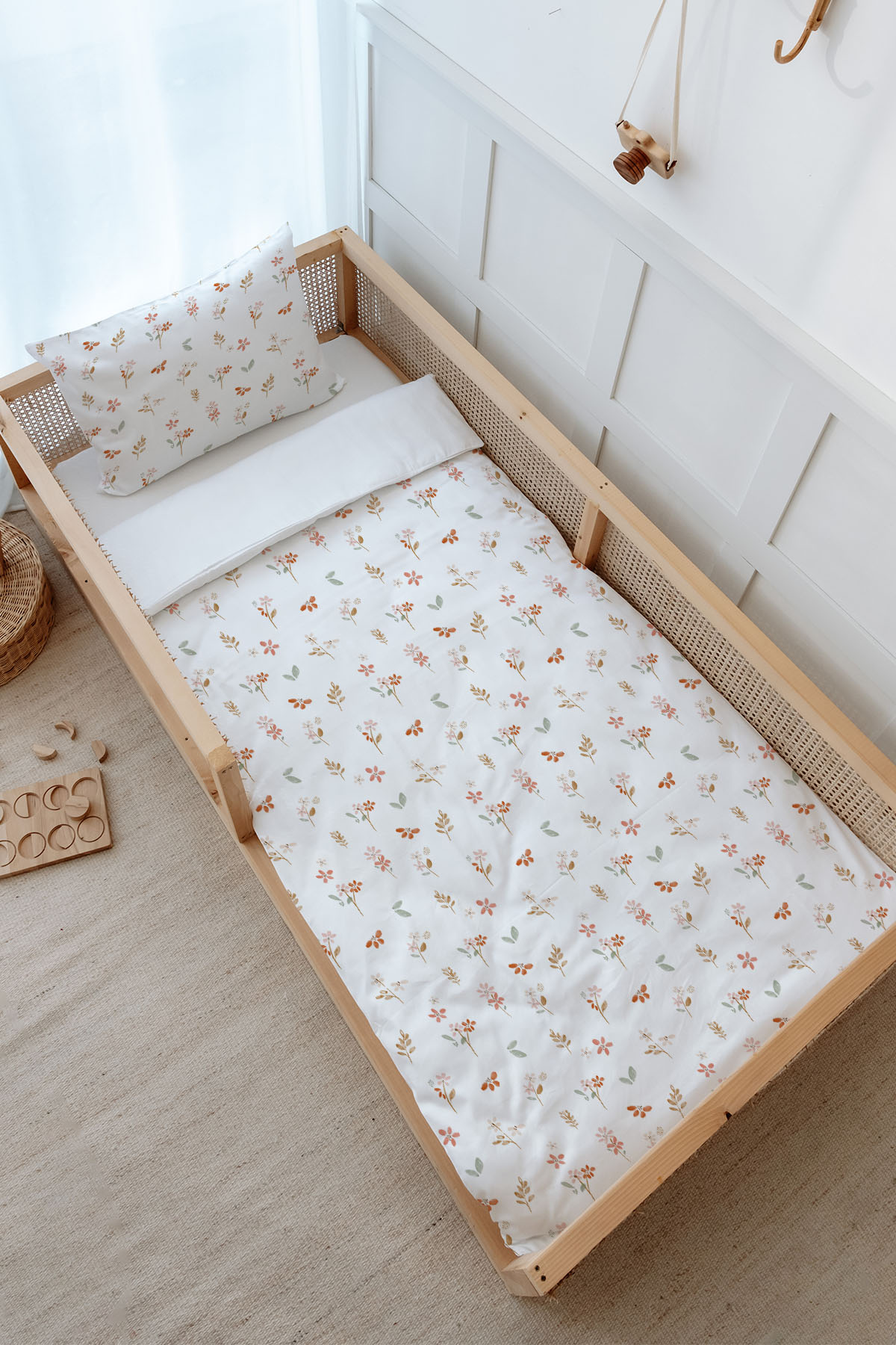Montessori Nevresim Takımı (100x200) - Pureline Series - Soft Bloom