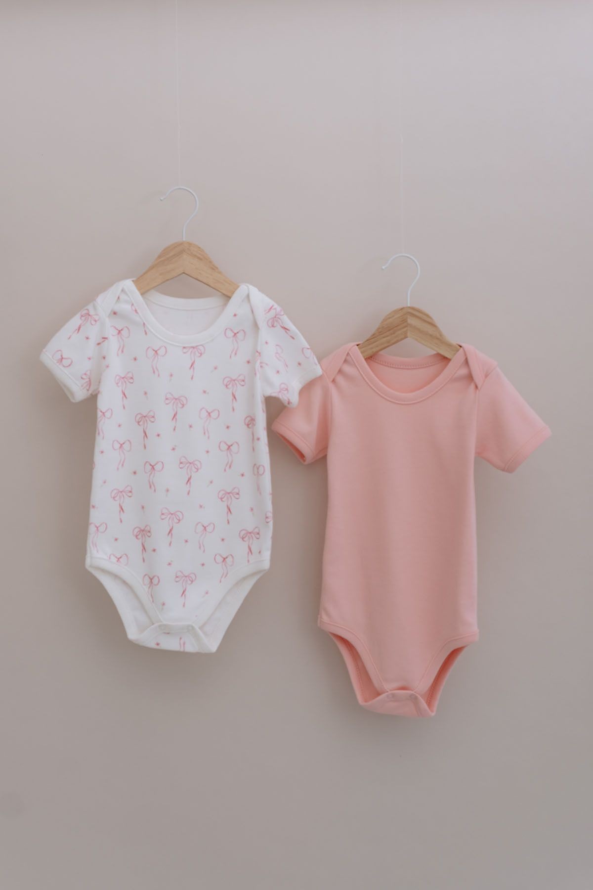 Kısa Kollu Bebek Body - Pureline Series - Dainty Bows