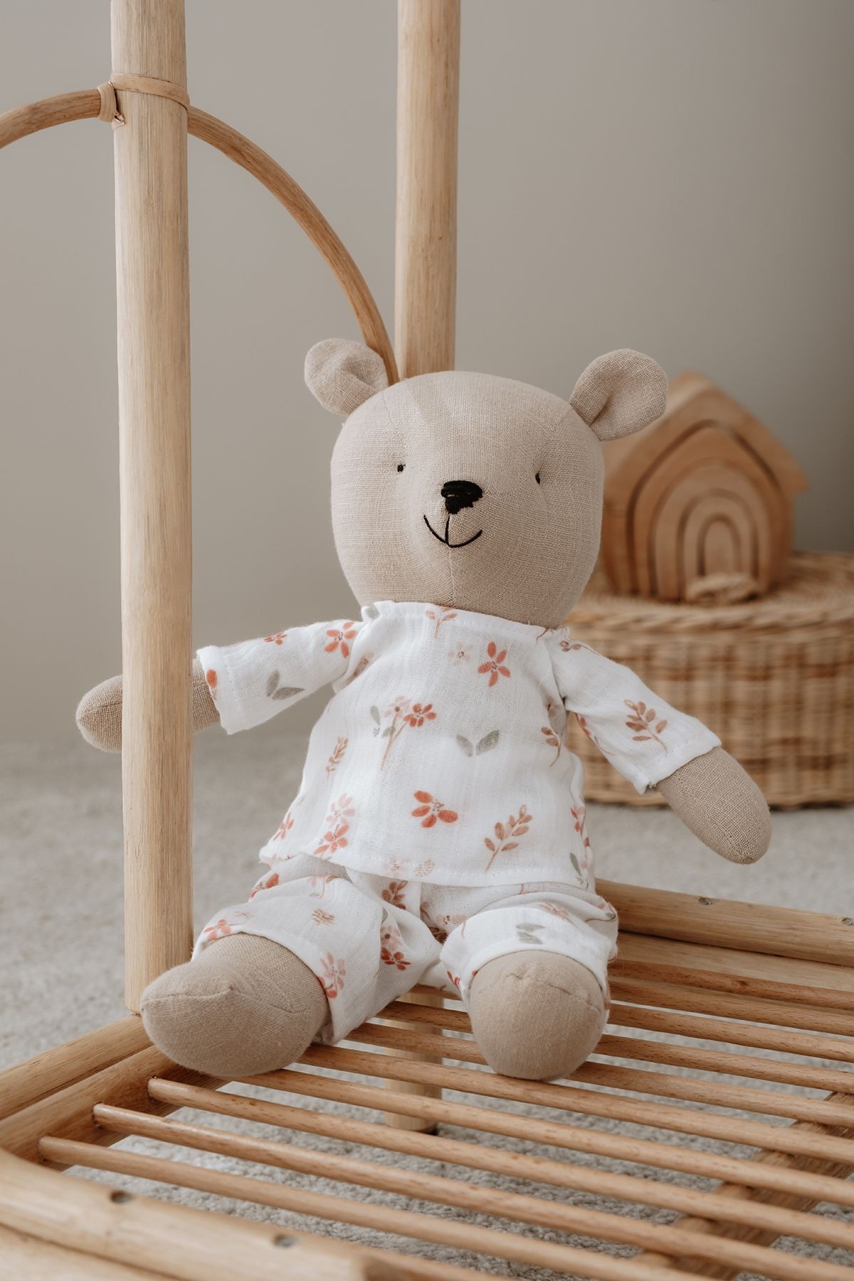 Pijamalı Ayıcık Uyku Arkadaşı - Pureline Series - Soft Bloom