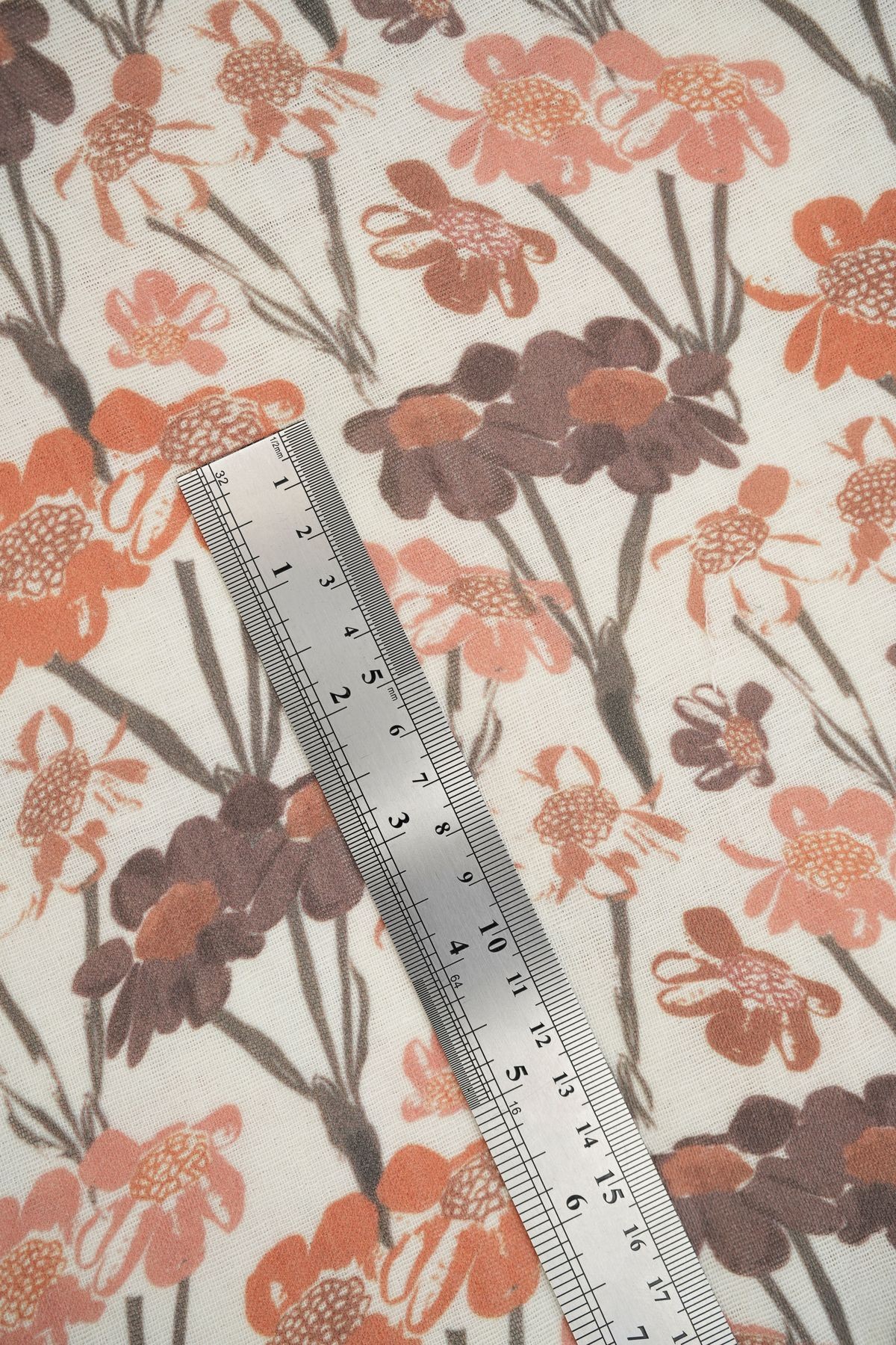 Baskılı Müslin Kumaş  | Retro Floral